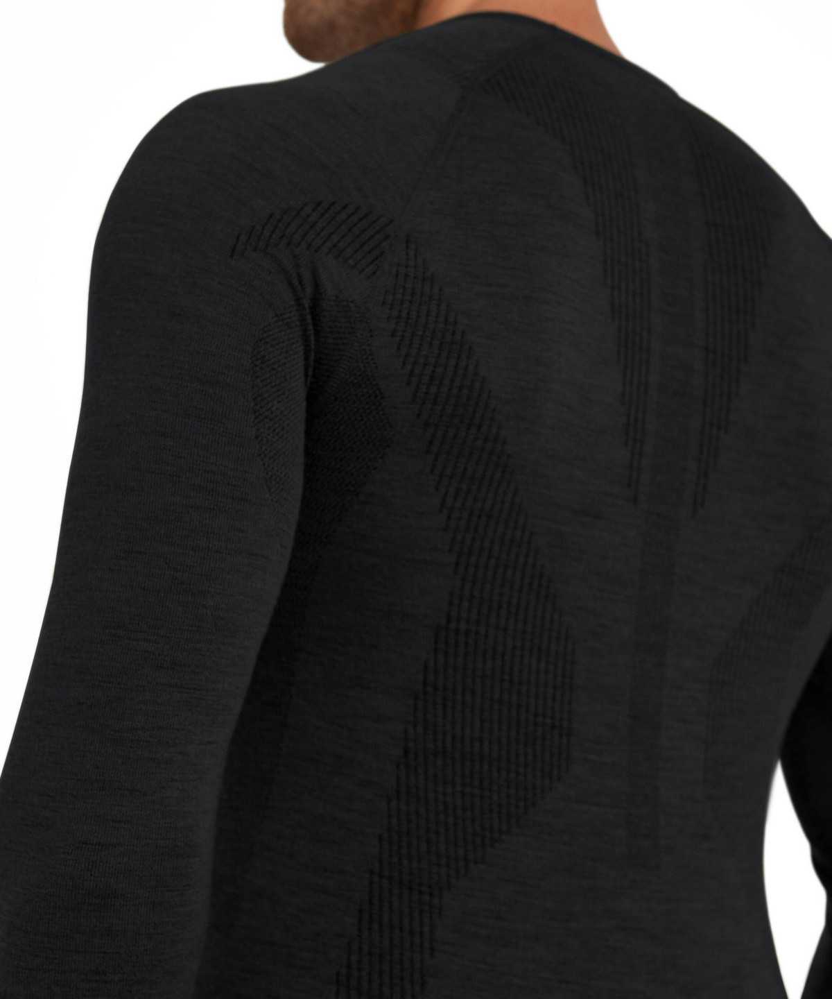 Falke Long sleeve shirt Wool-Tech Long Sleeve T-Shirts Herren Schwarz | 5690214-MF