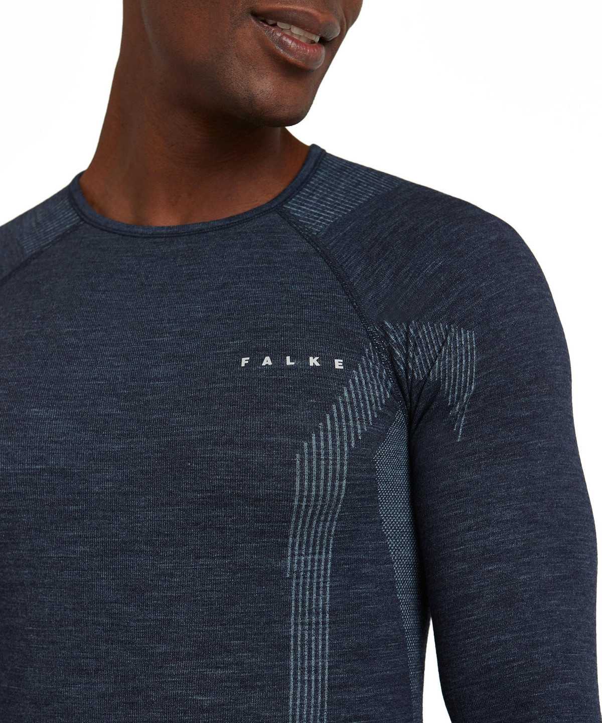 Falke Long sleeve shirt Wool-Tech Long Sleeve T-Shirts Herren Blau | 1356987-YI