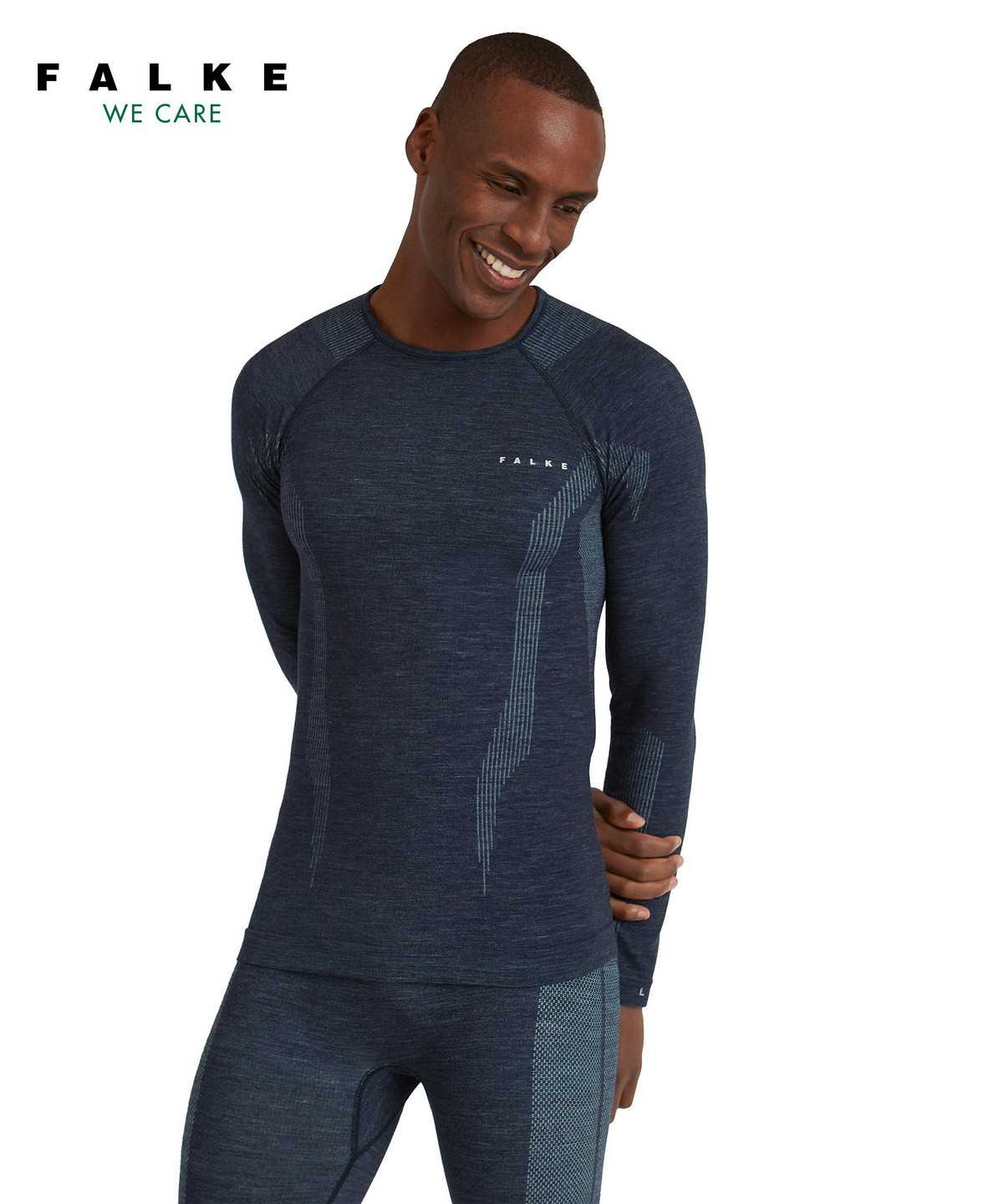 Falke Long sleeve shirt Wool-Tech Long Sleeve T-Shirts Herren Blau | 1356987-YI