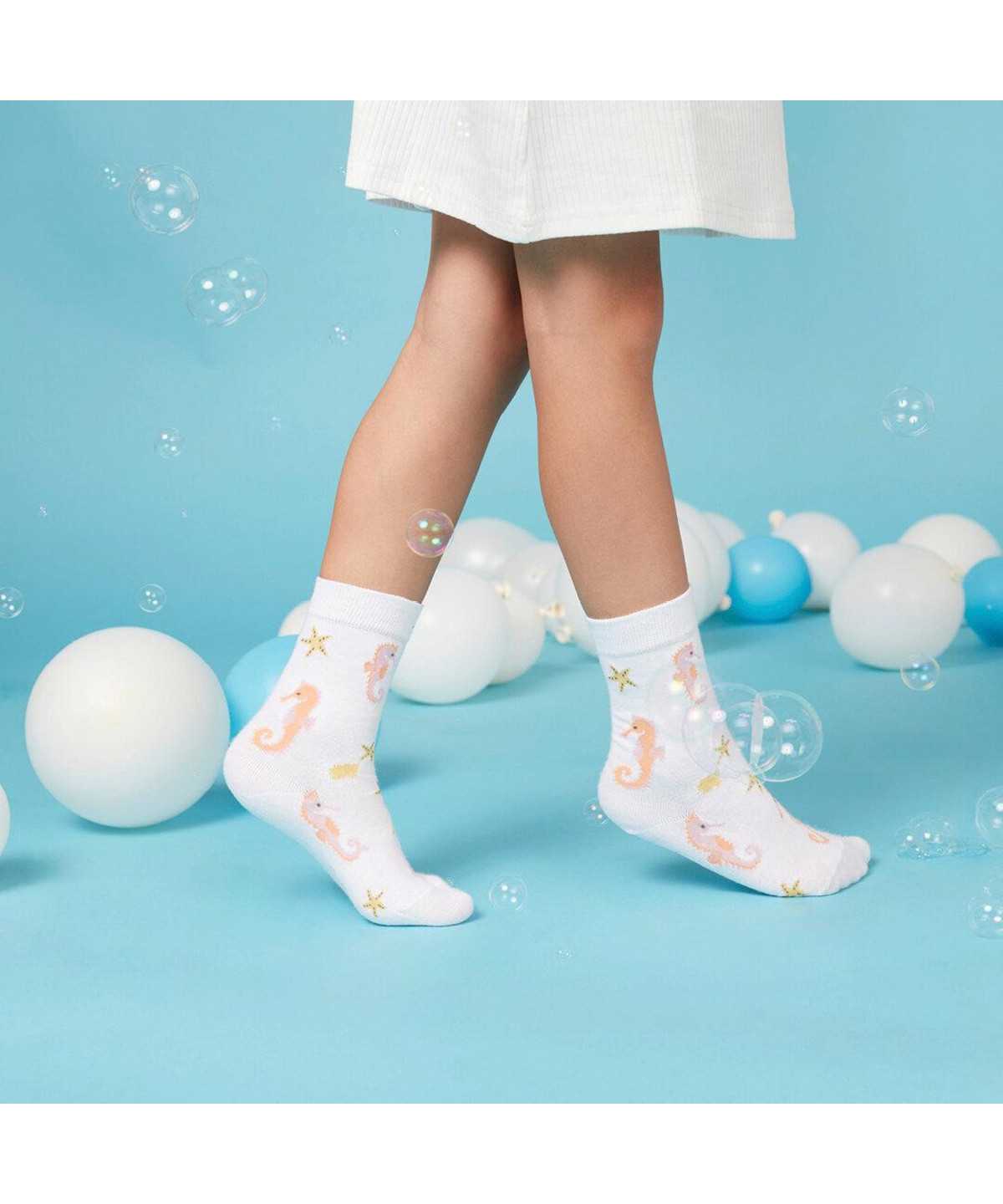 Falke Lovely Seahorses Socks Socken Kinder Weiß | 3456072-EU