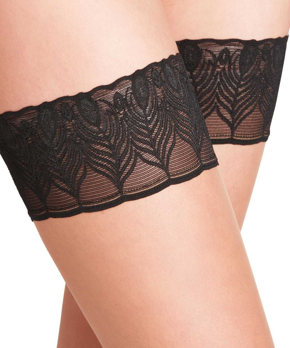 Falke Lunelle 8 DEN Stay-ups Thigh Highs Damen Braun | 0639415-FC