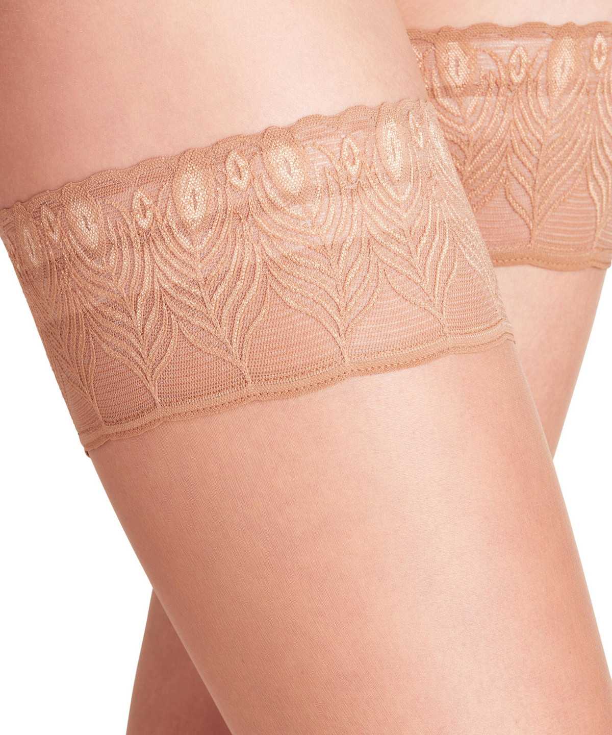 Falke Lunelle 8 DEN Stay-ups Thigh Highs Damen Beige | 9230756-BZ