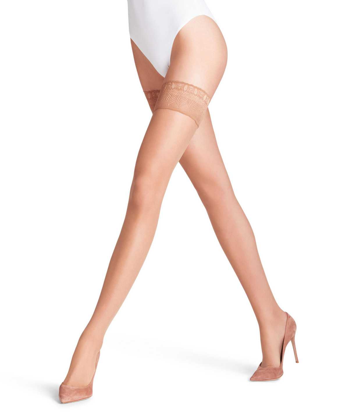 Falke Lunelle 8 DEN Stay-ups Thigh Highs Damen Beige | 9230756-BZ