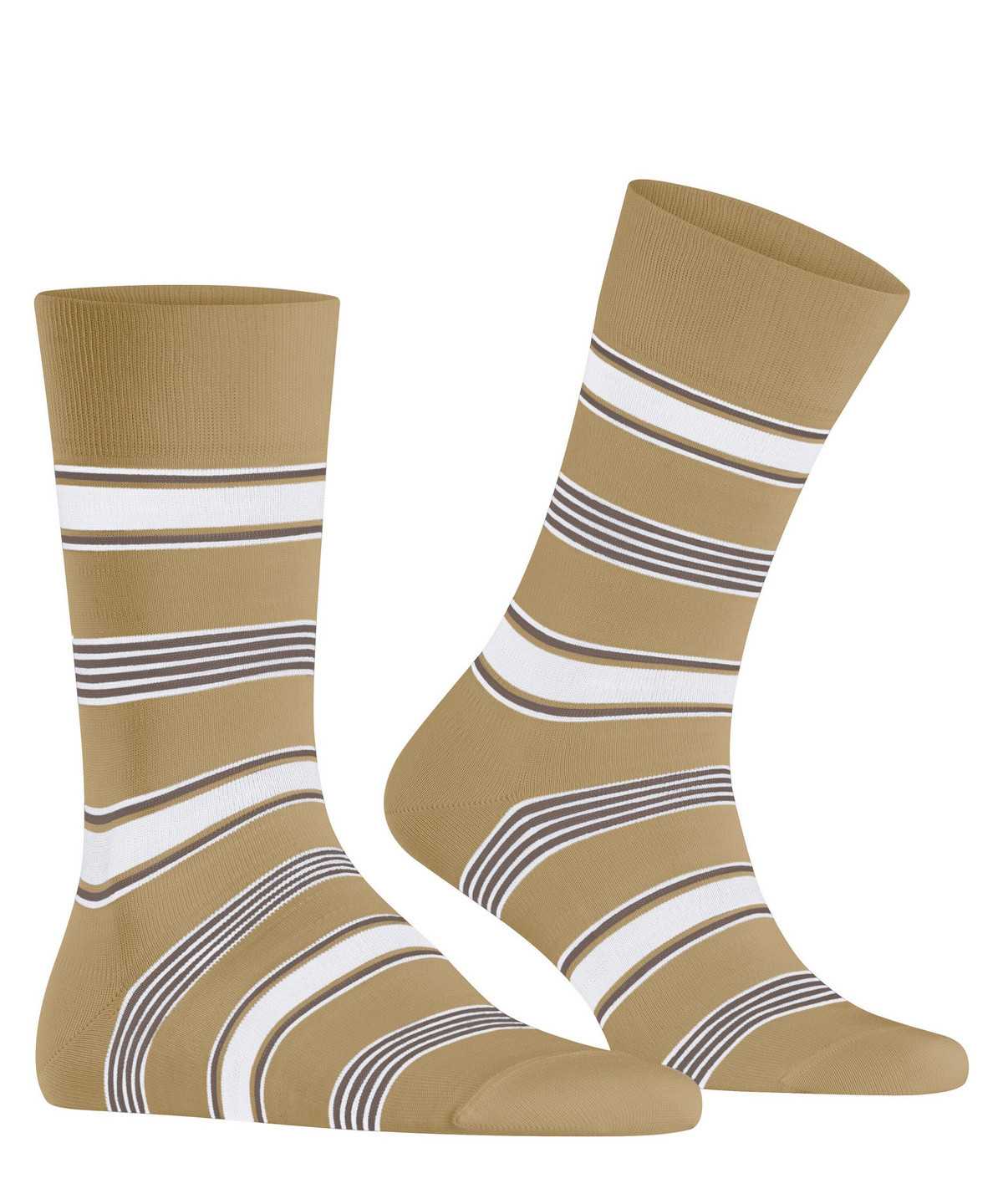 Falke Marina Stripe Socks Socken Herren Beige | 6417508-BJ