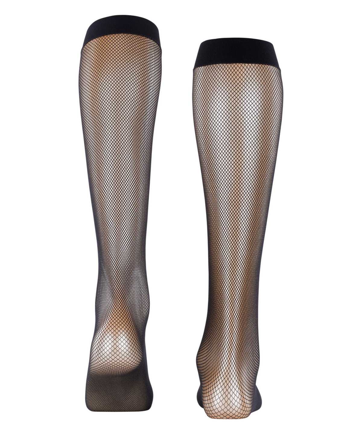 Falke Net Knee-high Socks Socken Damen Schwarz | 9387015-ZJ