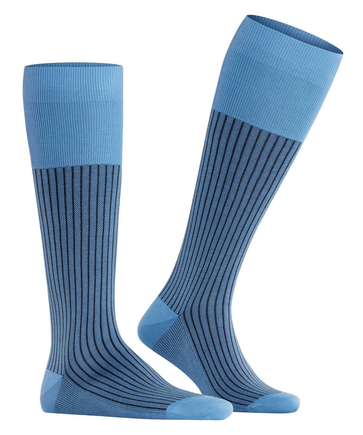 Falke Oxford Stripe Knee-high Socks Socken Herren Blau | 1438067-PY