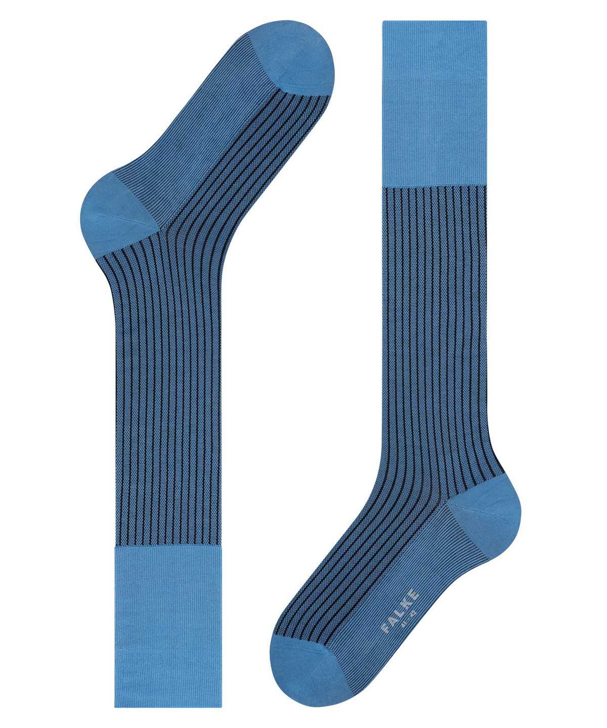 Falke Oxford Stripe Knee-high Socks Socken Herren Blau | 1438067-PY