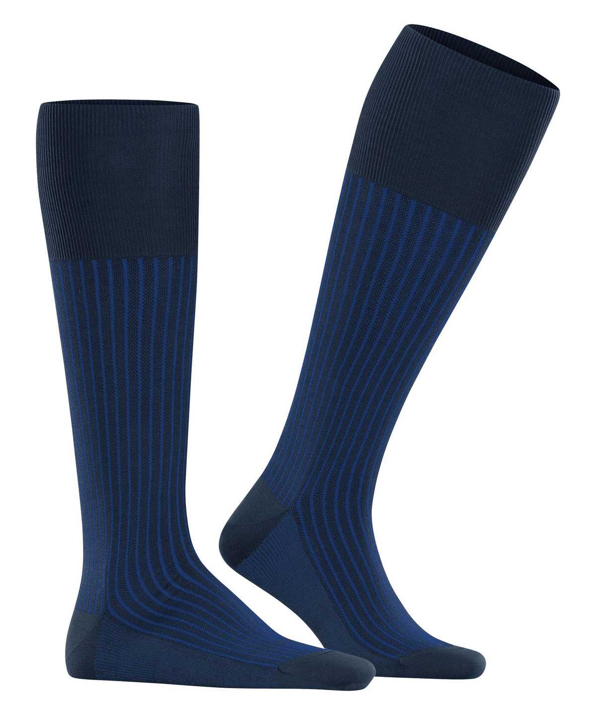 Falke Oxford Stripe Knee-high Socks Socken Herren Blau | 6348109-YH