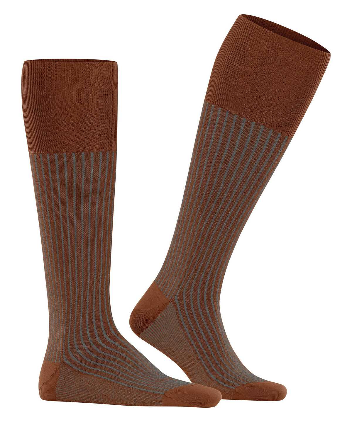 Falke Oxford Stripe Knee-high Socks Socken Herren Braun | 8207961-VX