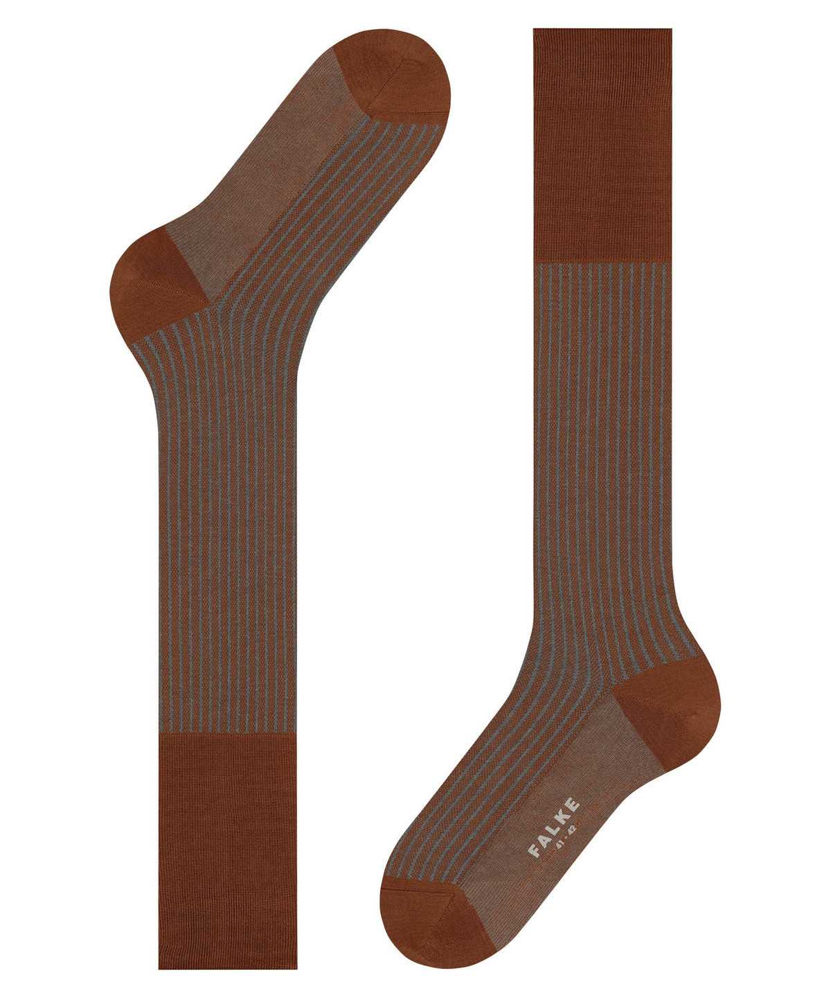 Falke Oxford Stripe Knee-high Socks Socken Herren Braun | 8207961-VX