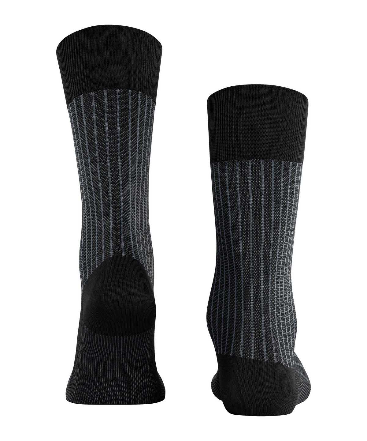 Falke Oxford Stripe Socks Socken Herren Schwarz | 2506473-LF