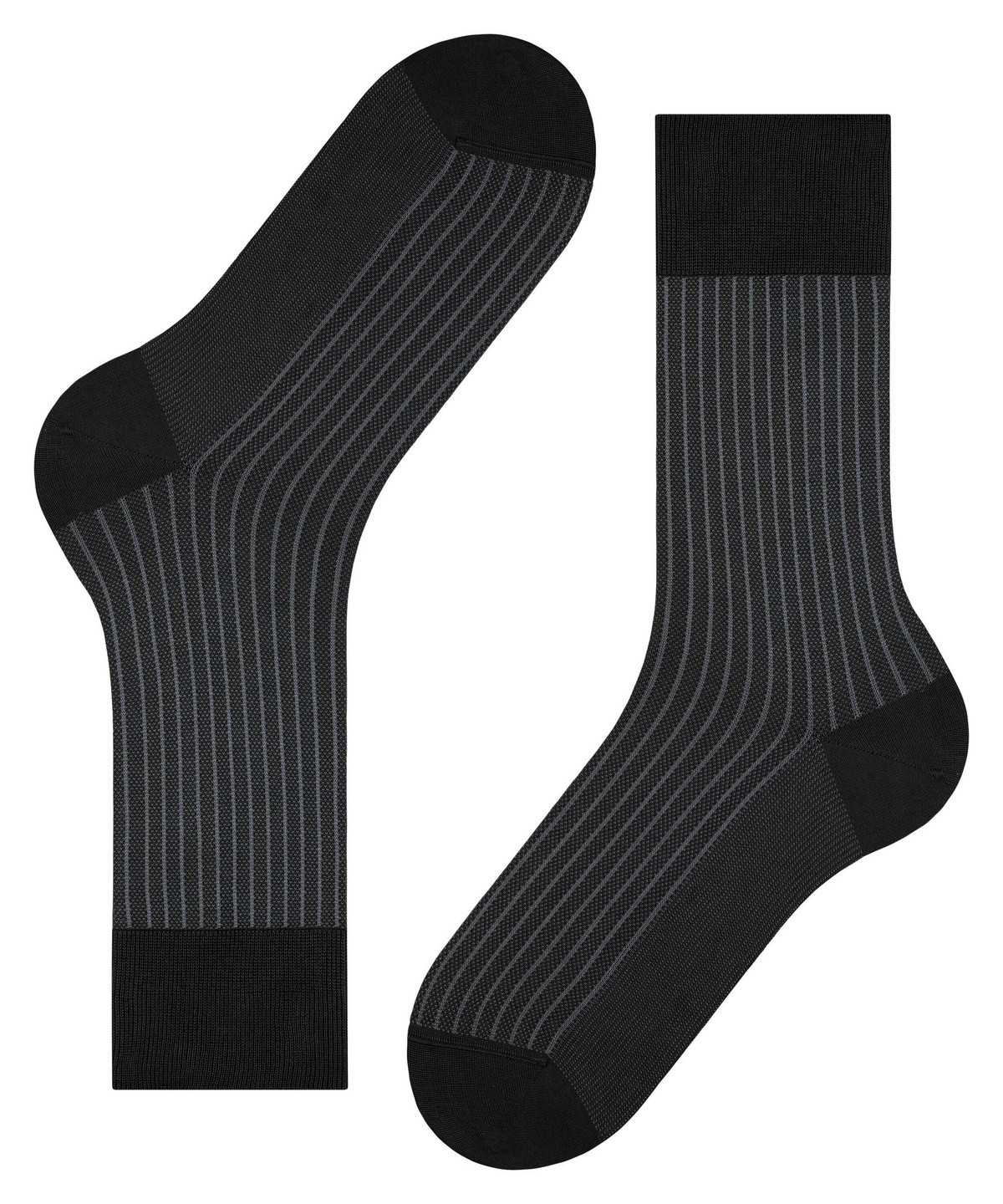 Falke Oxford Stripe Socks Socken Herren Schwarz | 2506473-LF