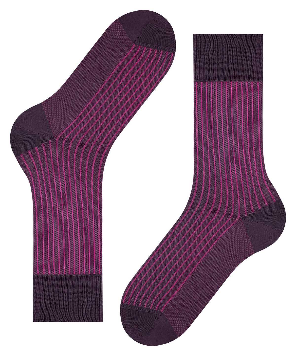 Falke Oxford Stripe Socks Socken Herren Lila | 0428169-MV