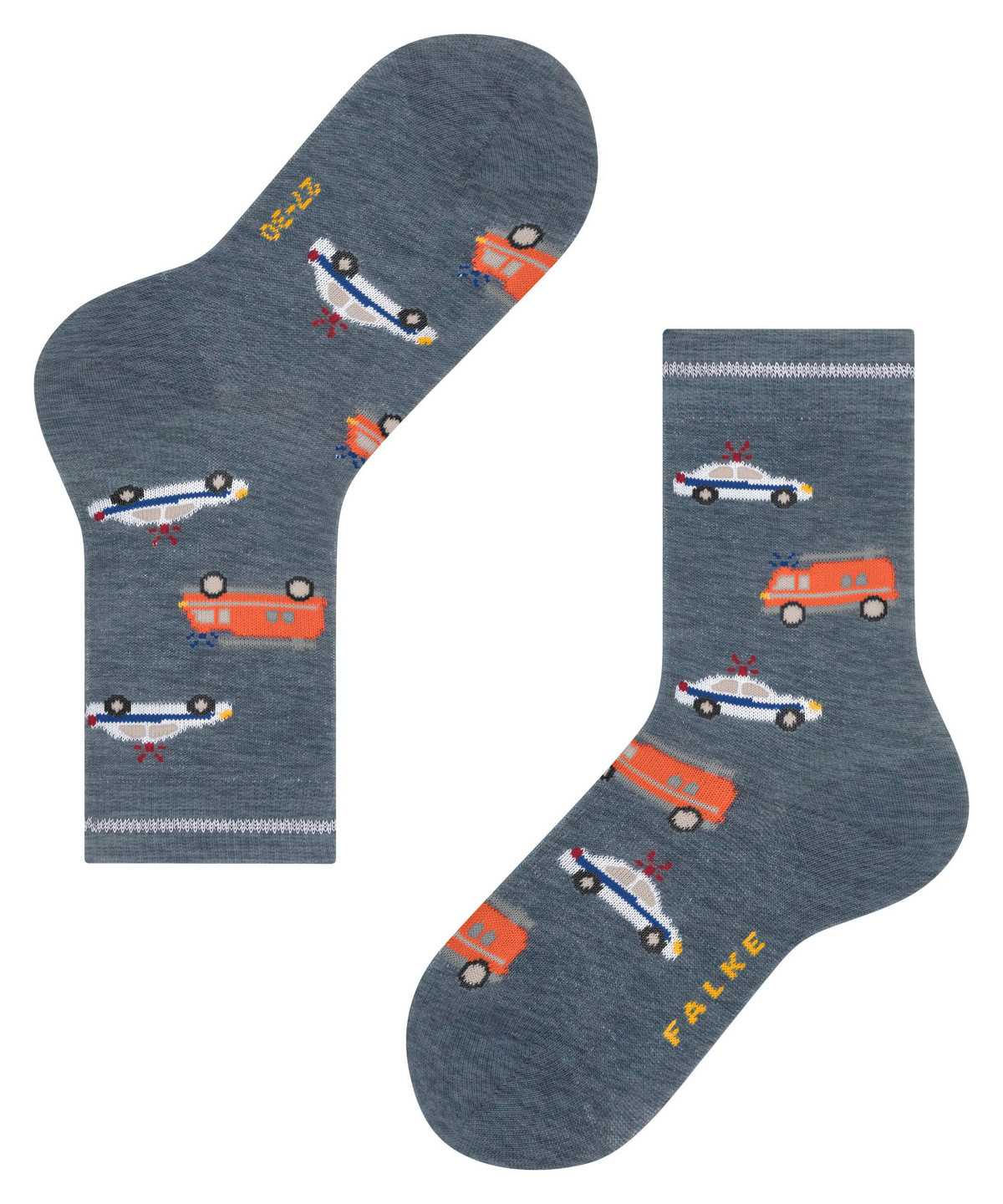 Falke Police and Fire Cars Socks Socken Kinder Blau | 0197584-BQ