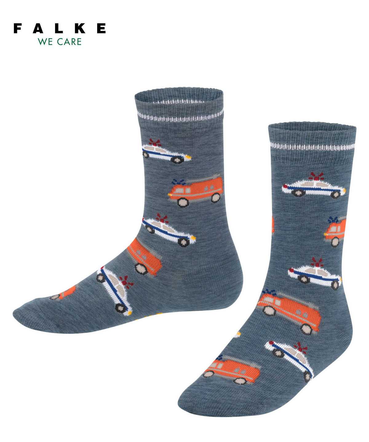 Falke Police and Fire Cars Socks Socken Kinder Blau | 0197584-BQ