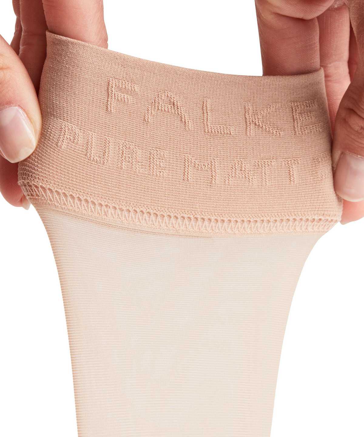 Falke Pure Matt 20 DEN Ankle socks Socken Damen Beige | 5617842-WK