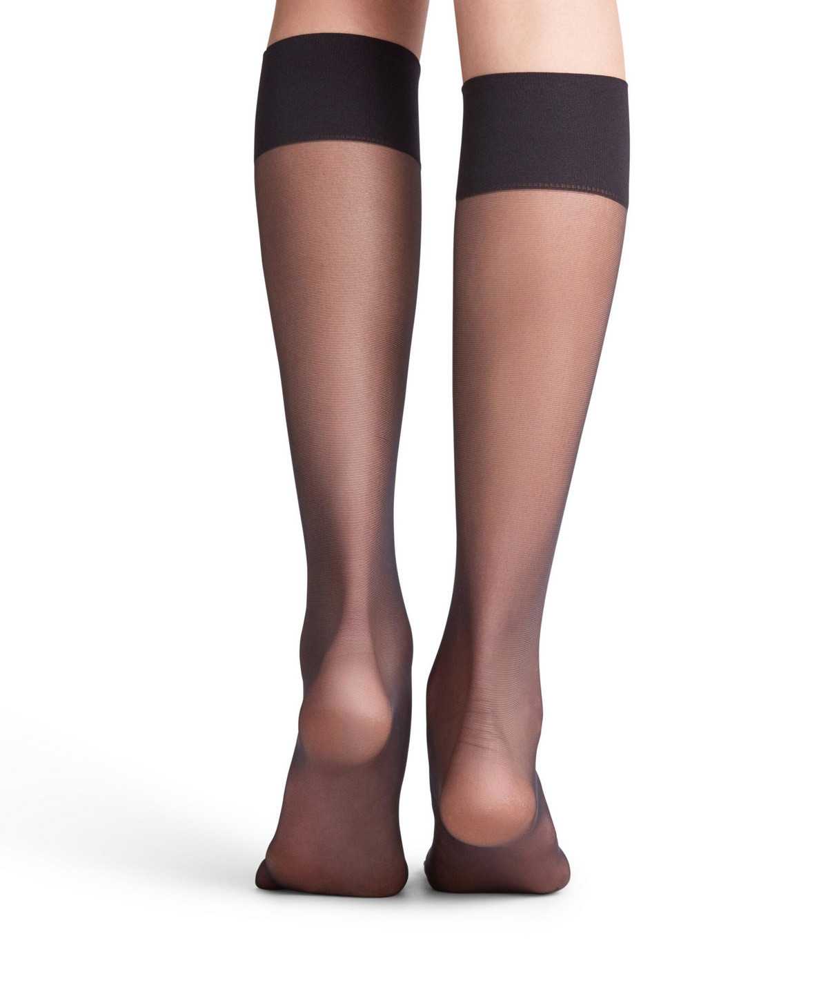 Falke Pure Matt 20 DEN Knee-high Socks Socken Damen Schwarz | 8163509-FQ