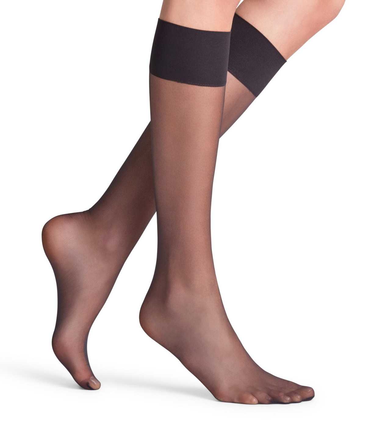 Falke Pure Matt 20 DEN Knee-high Socks Socken Damen Schwarz | 8163509-FQ