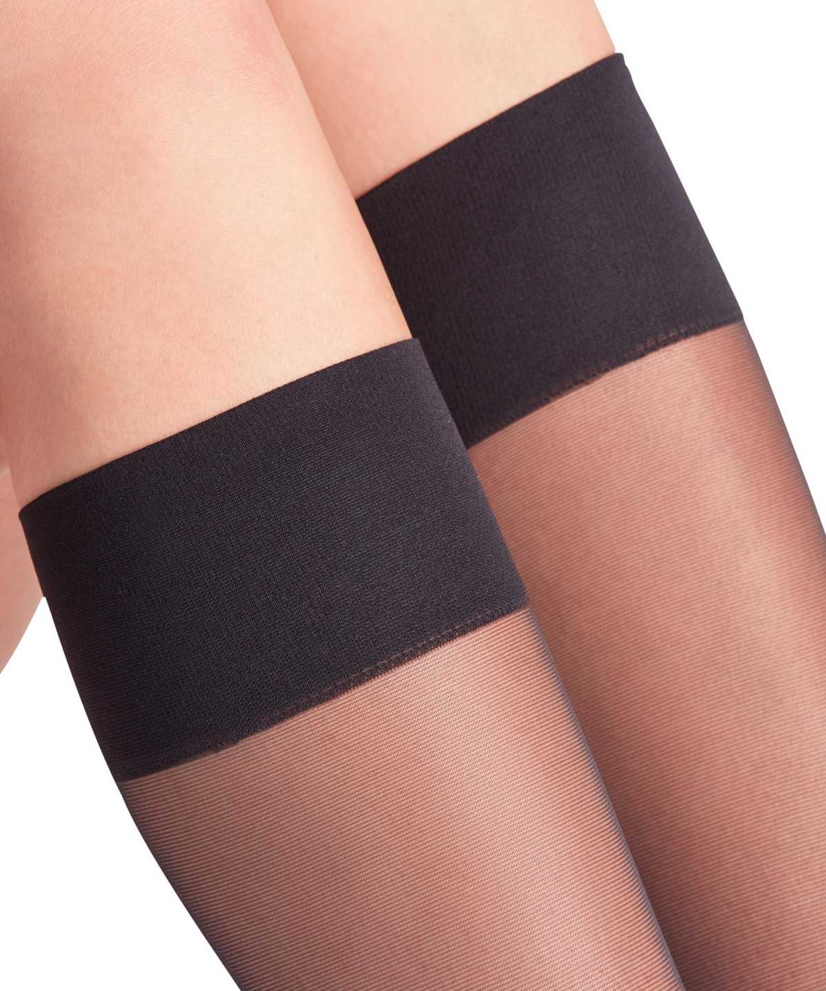 Falke Pure Matt 20 DEN Knee-high Socks Socken Damen Schwarz | 8163509-FQ