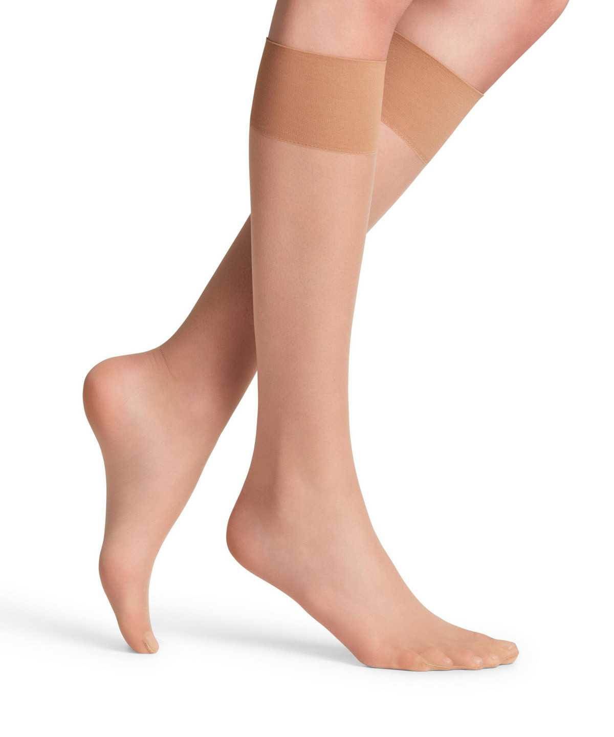 Falke Pure Matt 20 DEN Knee-high Socks Socken Damen Beige | 1240986-YZ