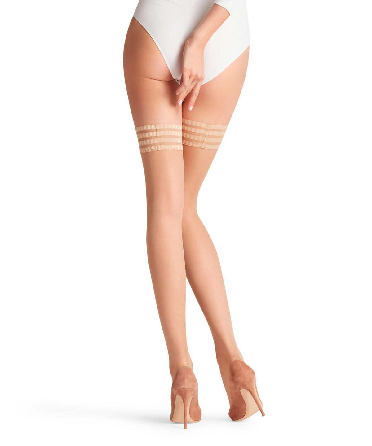 Falke Pure Matt 20 DEN Stay-ups Thigh Highs Damen Beige | 6785241-VK