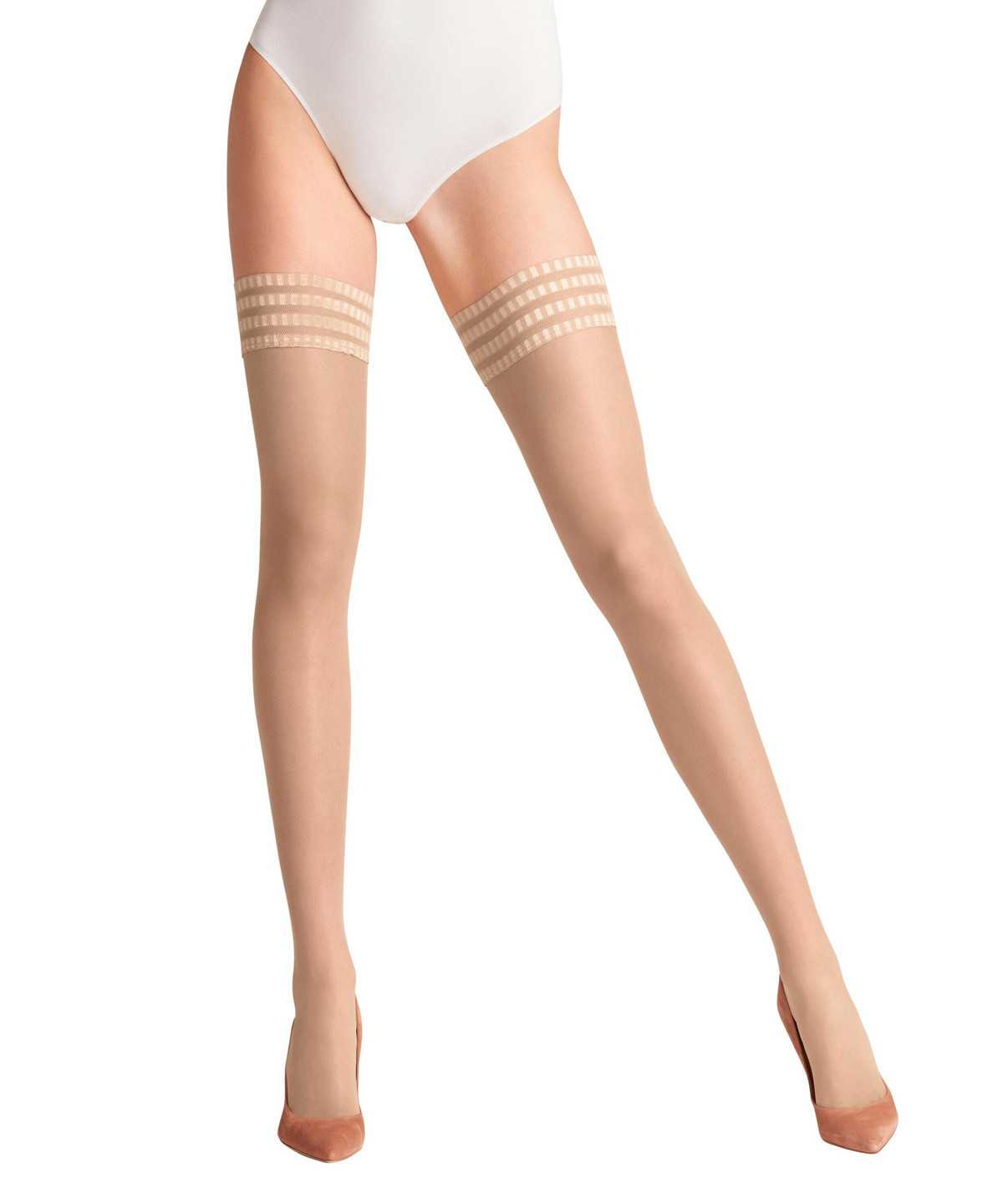 Falke Pure Matt 20 DEN Stay-ups Thigh Highs Damen Beige | 9876305-CM