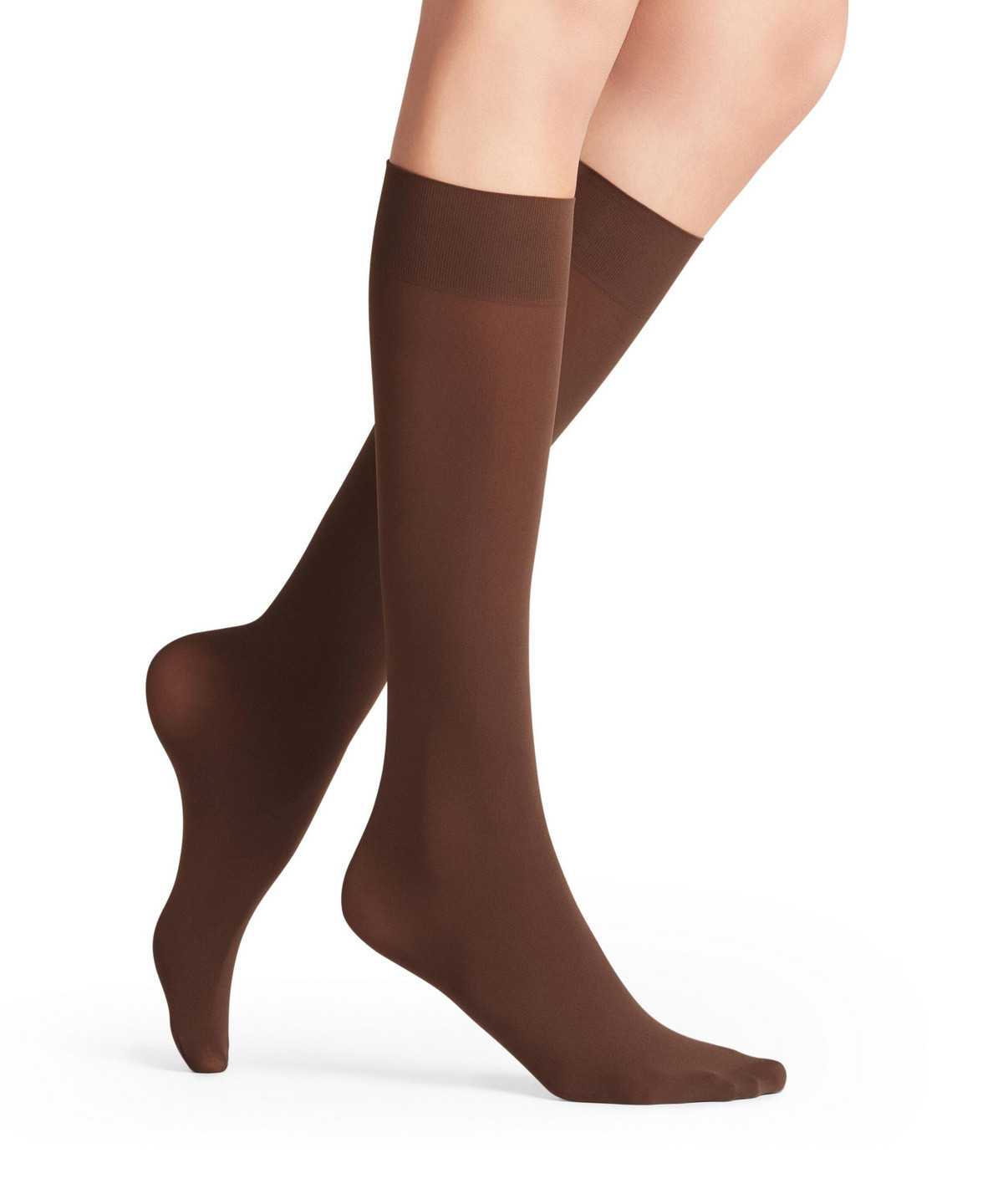 Falke Pure Matt 50 DEN Knee-high Socks Socken Damen Braun | 6452017-VI