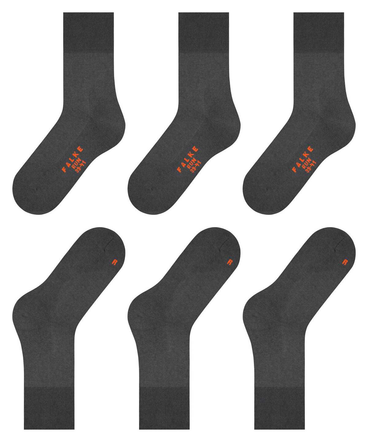 Falke Run 3-Pack Socks Socken Herren Grau | 9712435-NZ