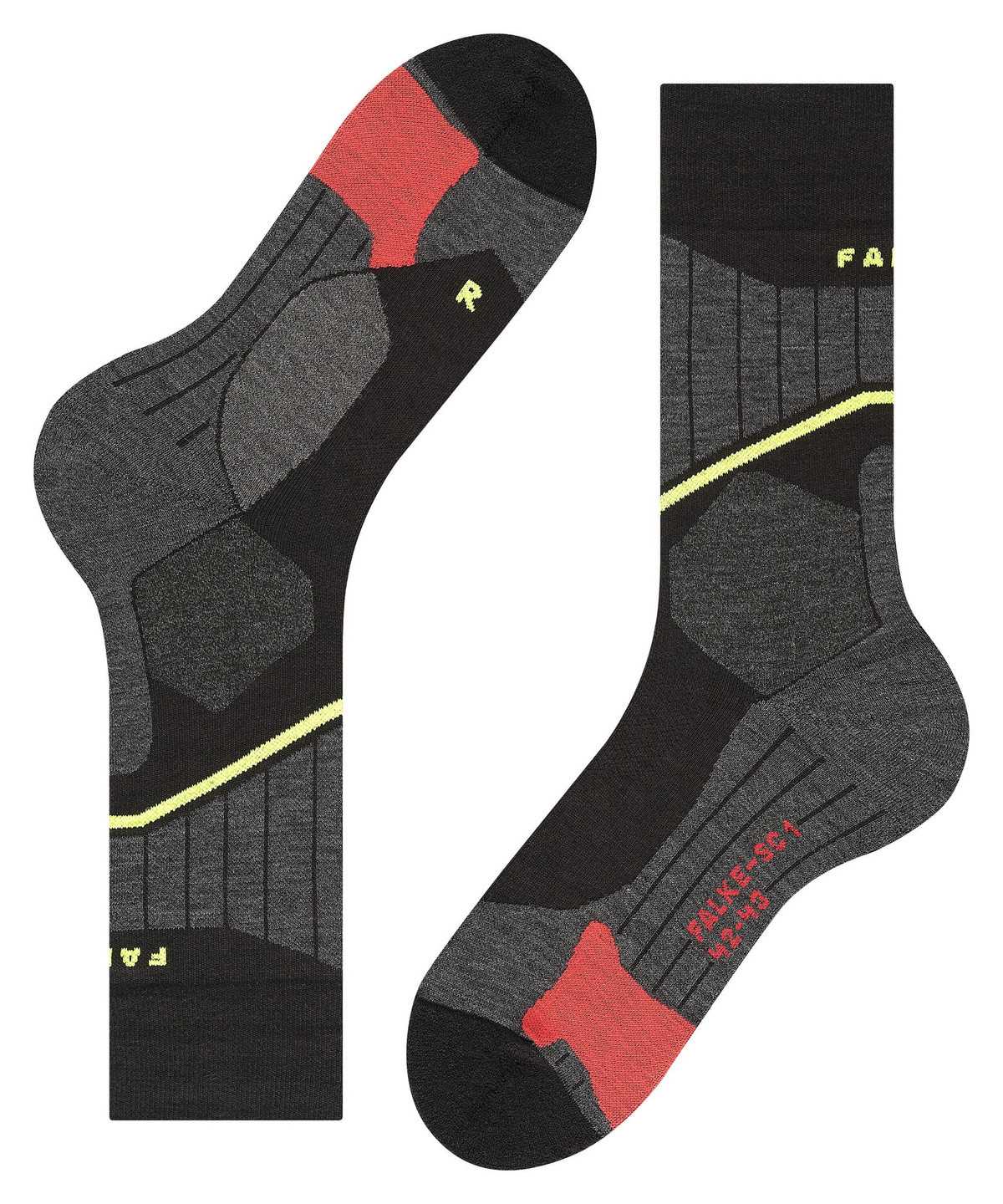 Falke SC1 Skiing Socks Socken Herren Schwarz | 5086392-QZ