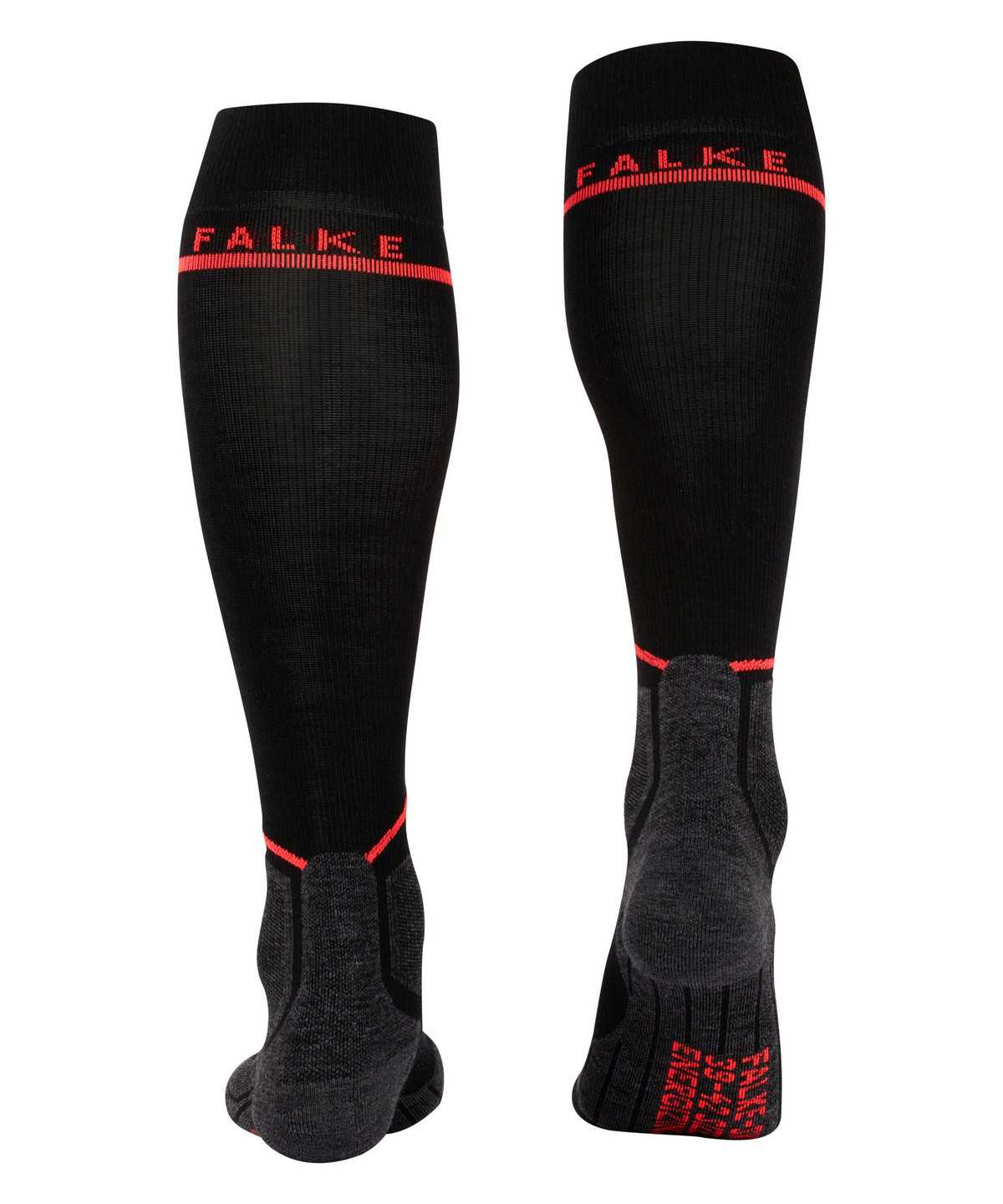 Falke SK Compression Wool Skiing Knee-high Socks Sports Socks Damen Schwarz | 4392561-UP