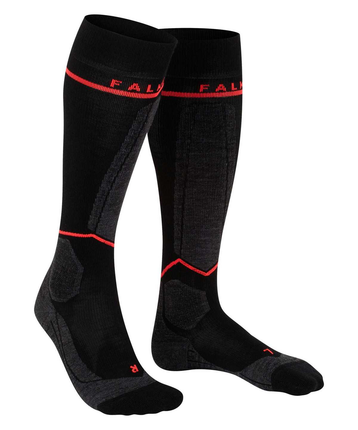 Falke SK Compression Wool Skiing Knee-high Socks Sports Socks Damen Schwarz | 4392561-UP