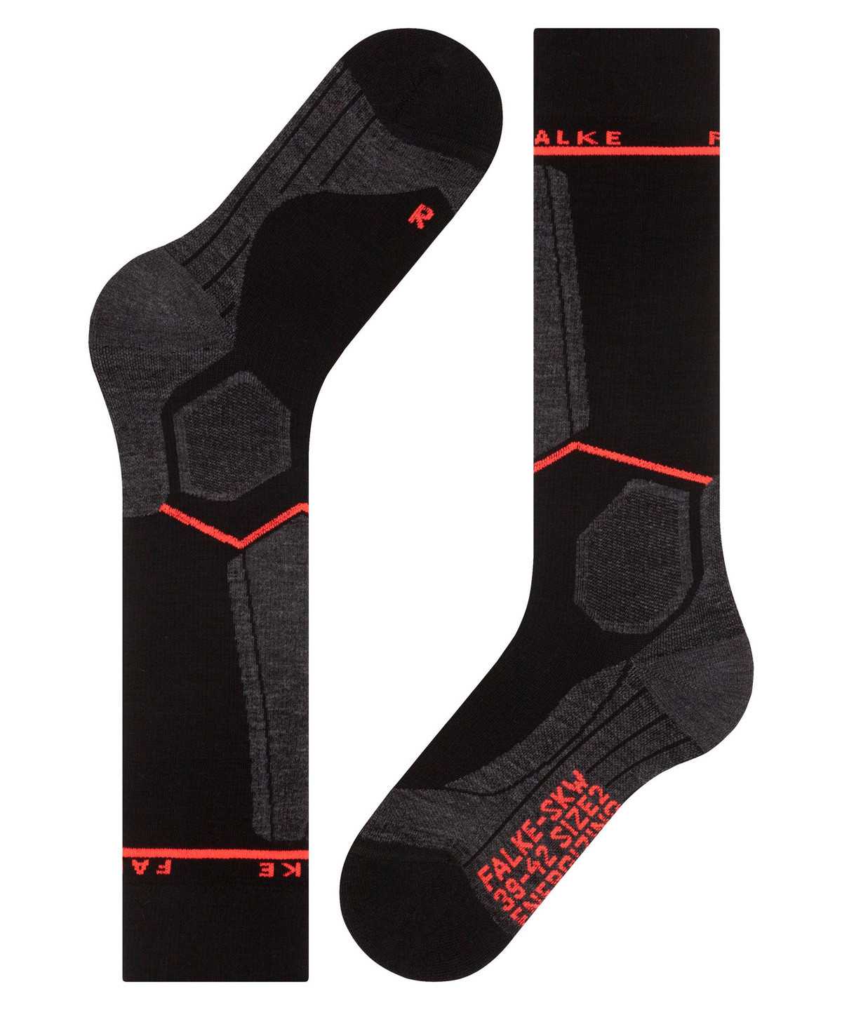 Falke SK Compression Wool Skiing Knee-high Socks Sports Socks Damen Schwarz | 4392561-UP