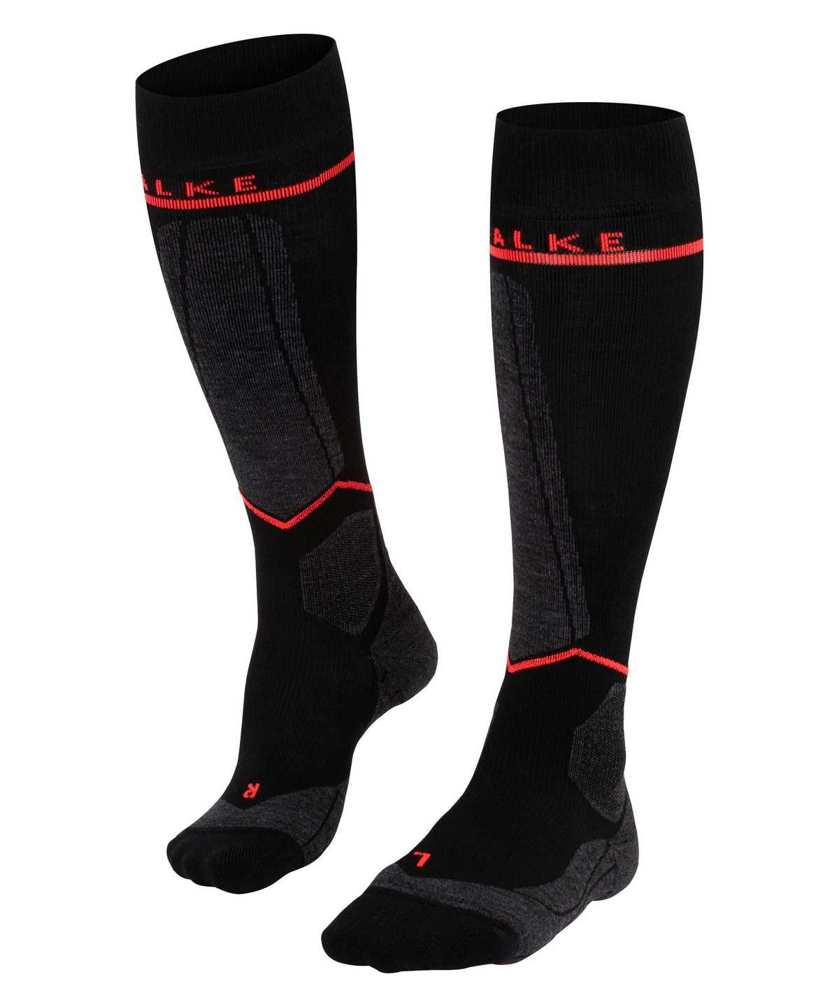 Falke SK Compression Wool Skiing Knee-high Socks Sports Socks Damen Schwarz | 4392561-UP