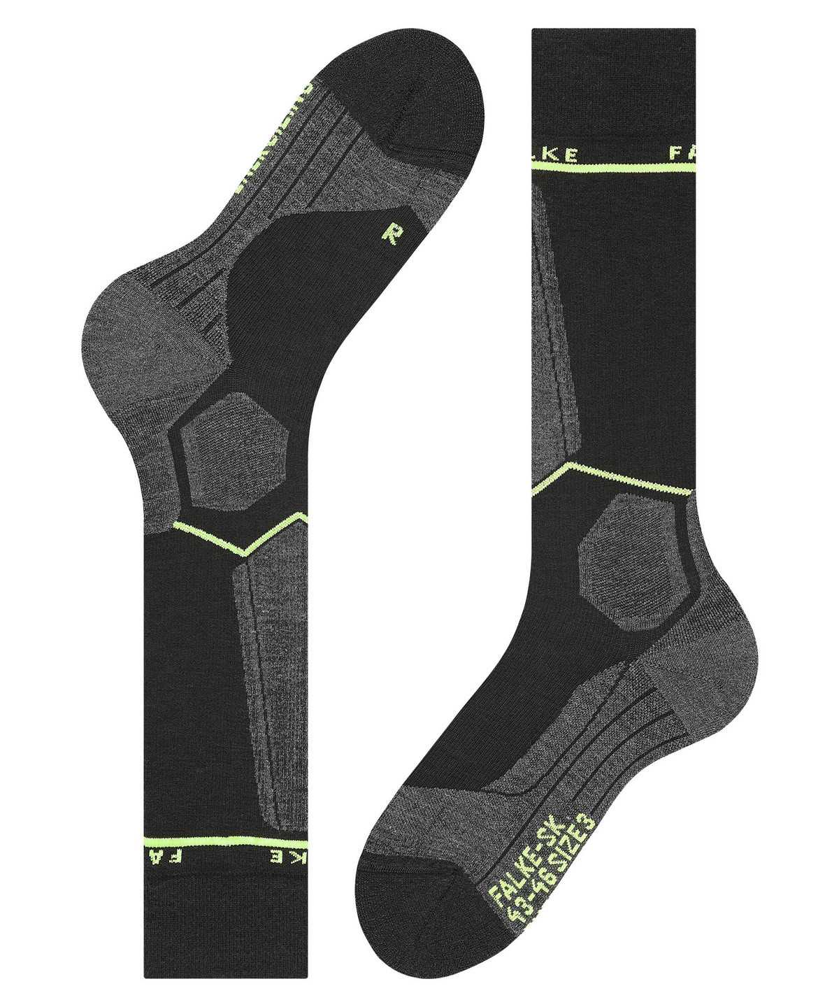 Falke SK Compression Wool Skiing Knee-high Socks Socken Herren Schwarz | 0813956-NA