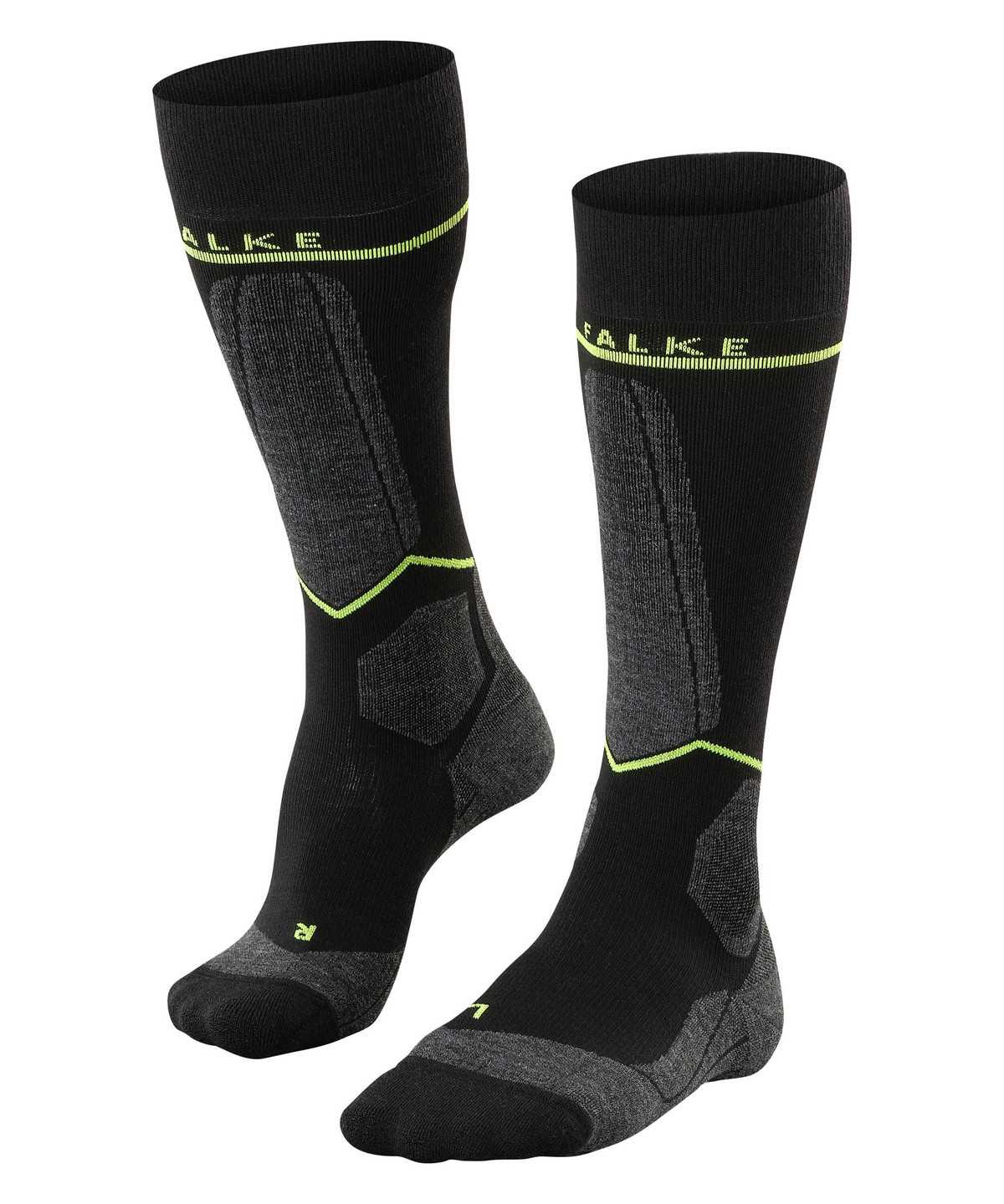 Falke SK Compression Wool Skiing Knee-high Socks Socken Herren Schwarz | 0813956-NA