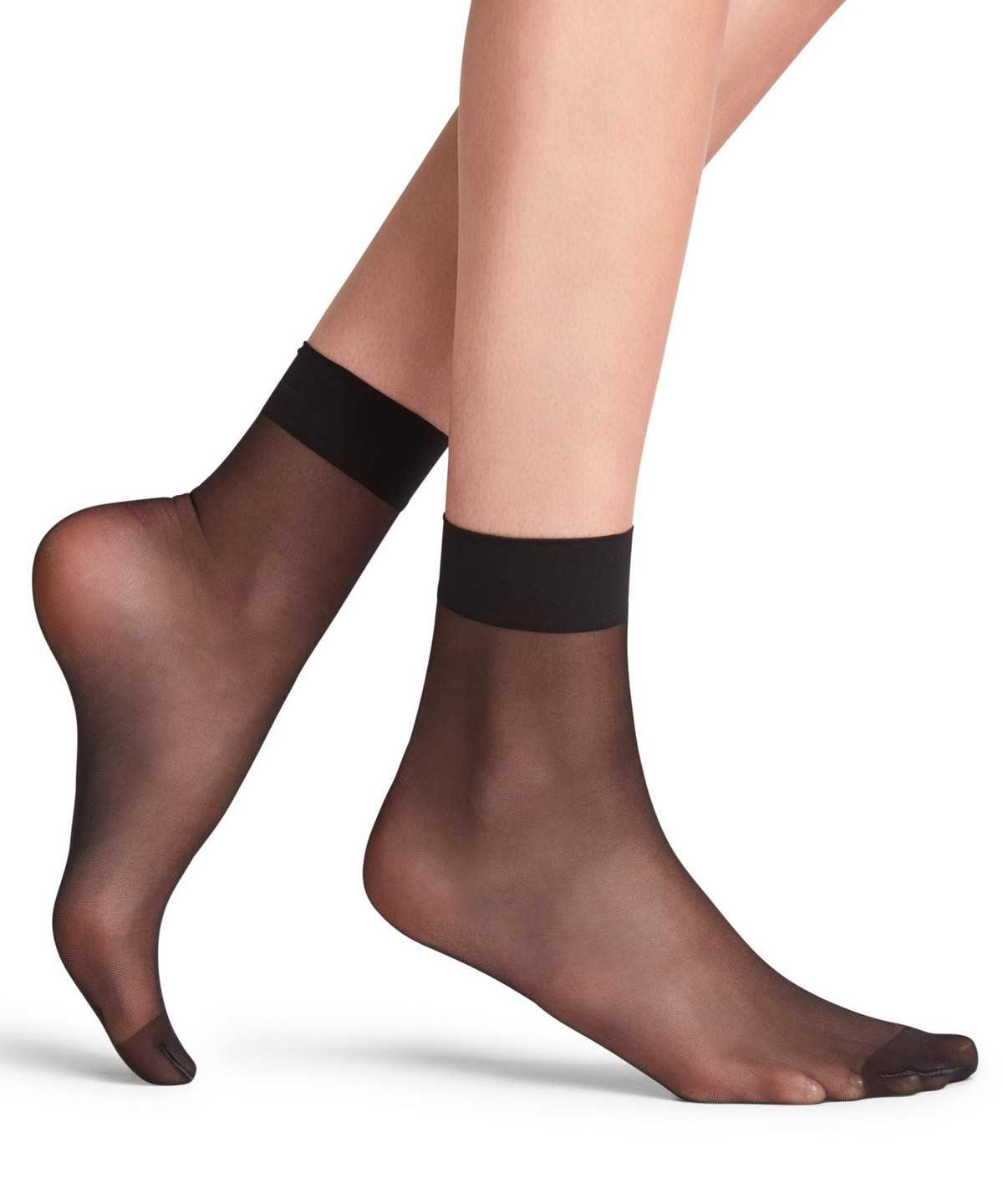 Falke Seidenglatt 15 DEN Ankle socks Socken Damen Schwarz | 9308214-LQ