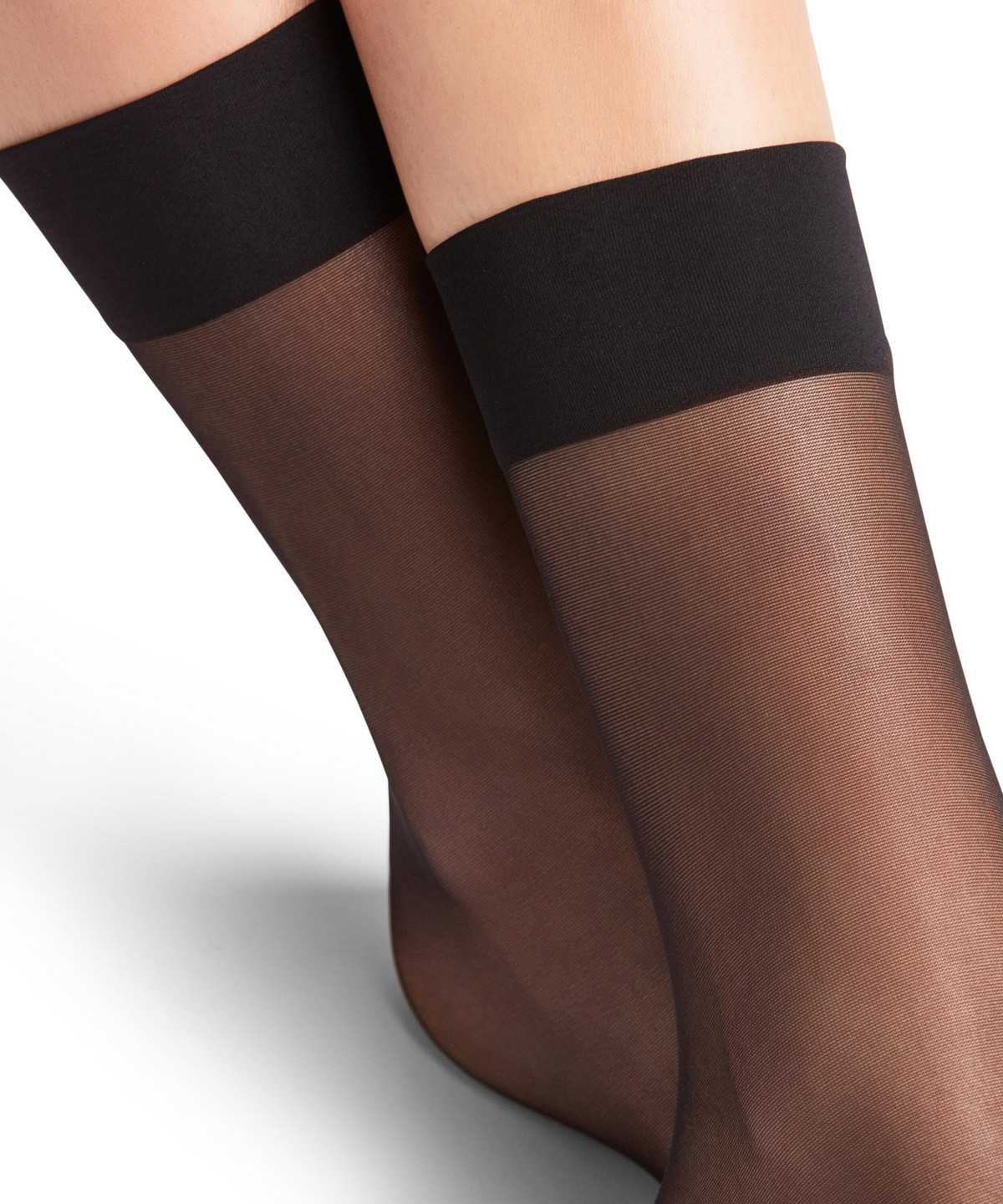 Falke Seidenglatt 15 DEN Ankle socks Socken Damen Schwarz | 9308214-LQ