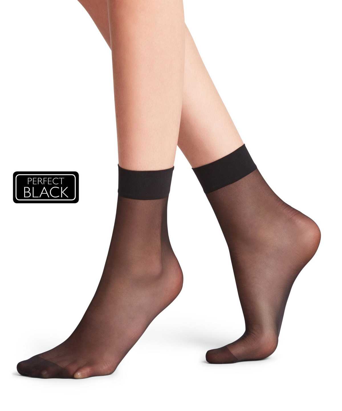 Falke Seidenglatt 15 DEN Ankle socks Socken Damen Schwarz | 9308214-LQ