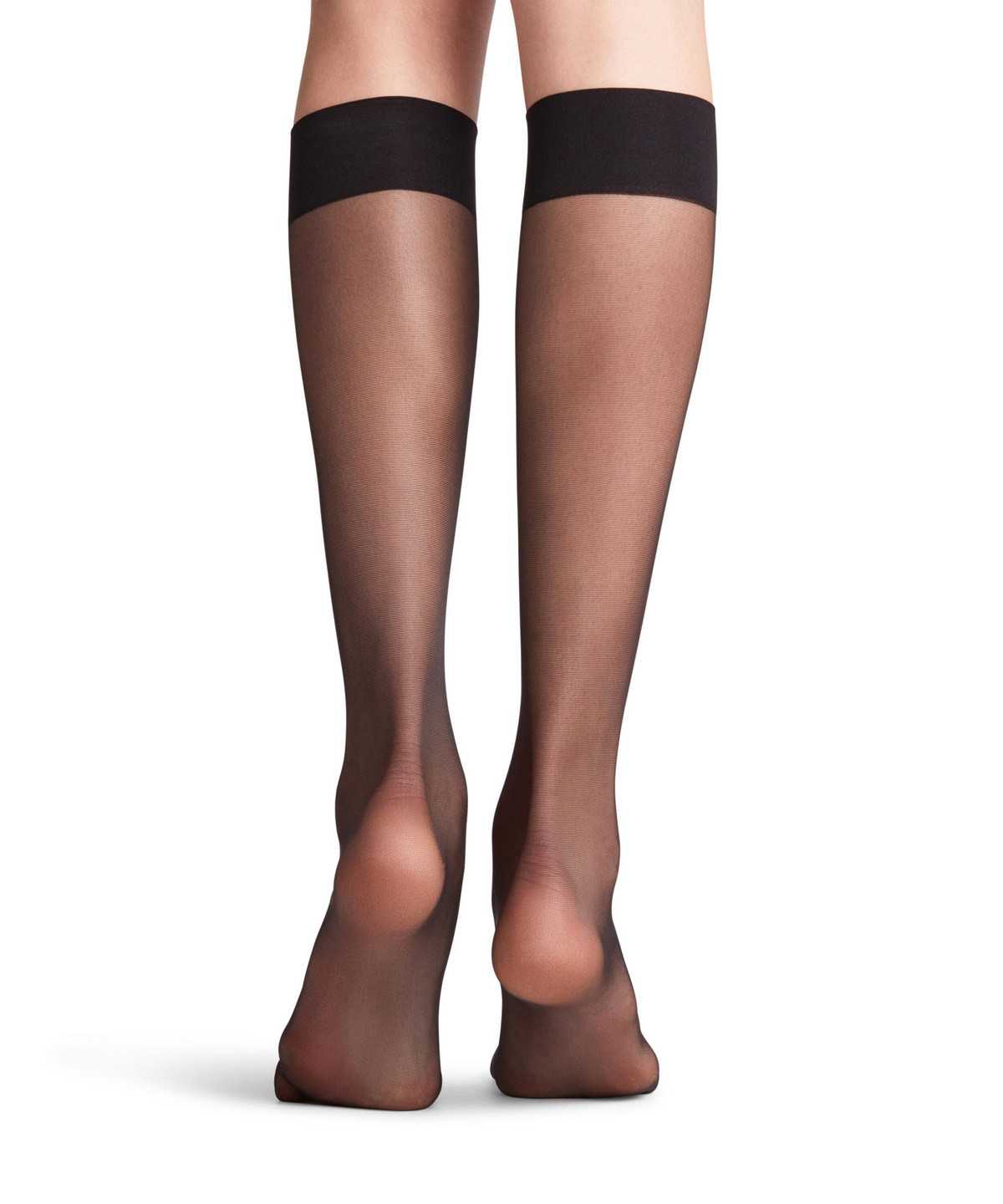 Falke Seidenglatt 15 DEN Knee-high Socks Socken Damen Schwarz | 0187639-OD