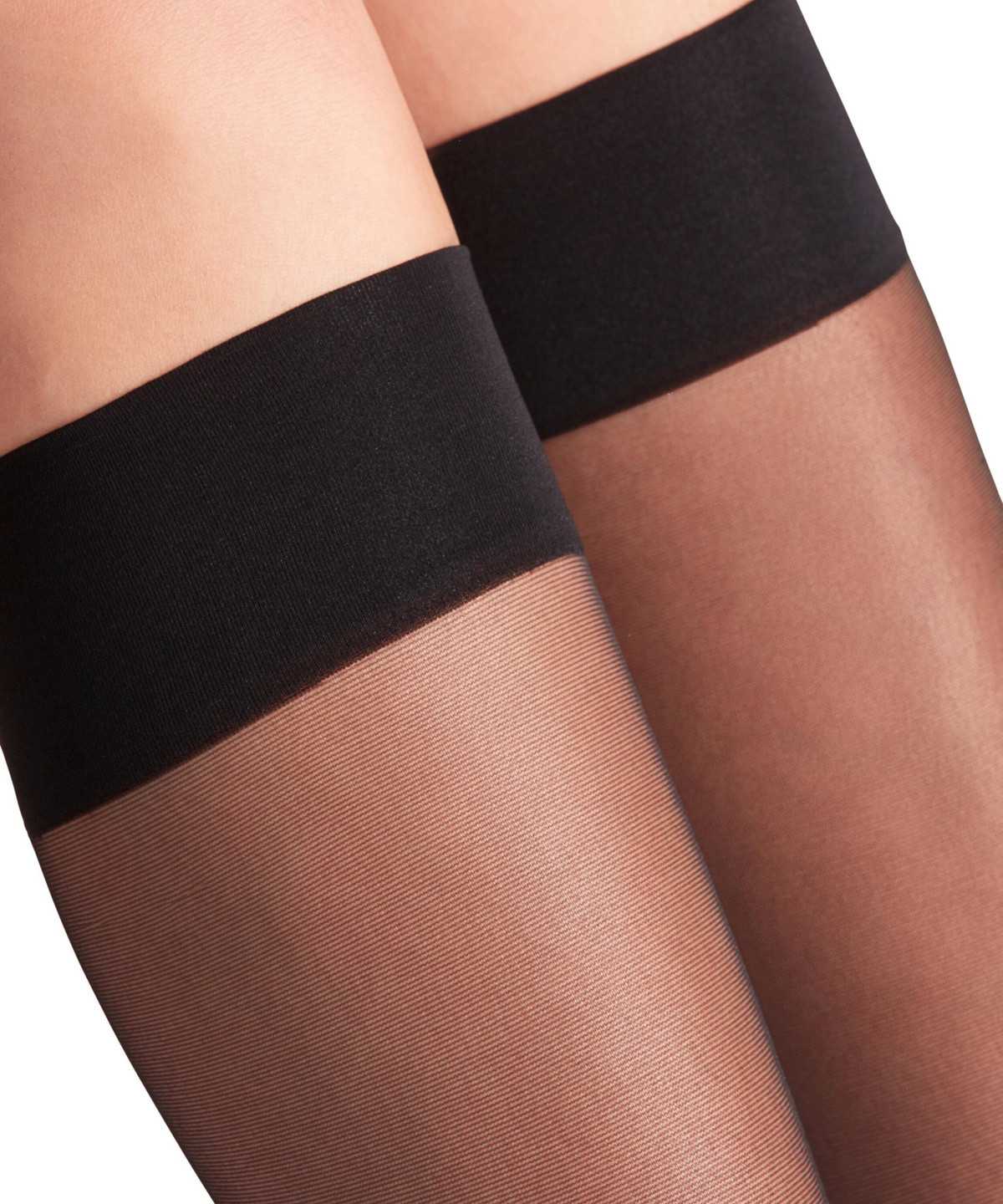 Falke Seidenglatt 15 DEN Knee-high Socks Socken Damen Schwarz | 0187639-OD