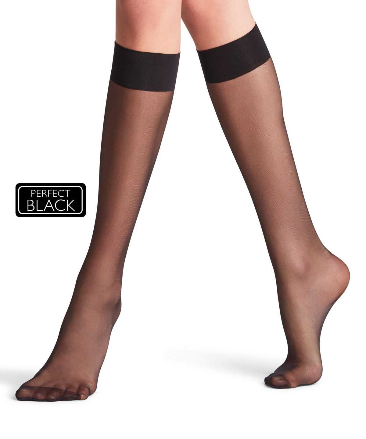 Falke Seidenglatt 15 DEN Knee-high Socks Socken Damen Schwarz | 0187639-OD