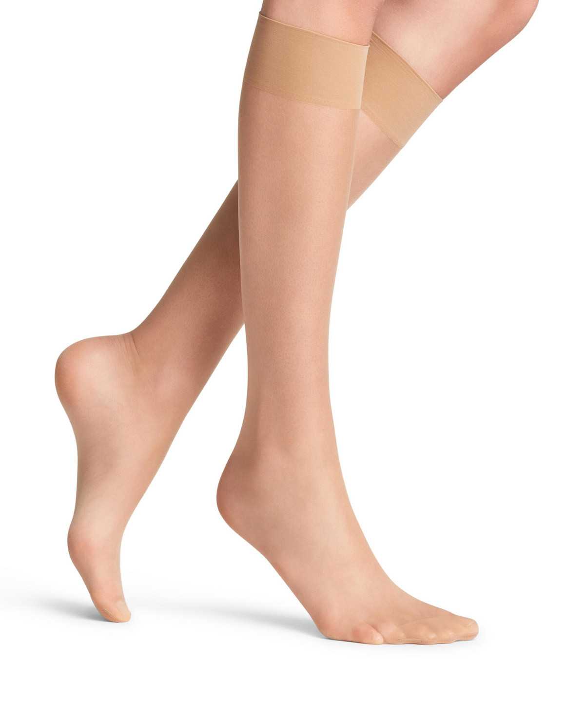 Falke Seidenglatt 15 DEN Knee-high Socks Socken Damen Beige | 7312596-GI