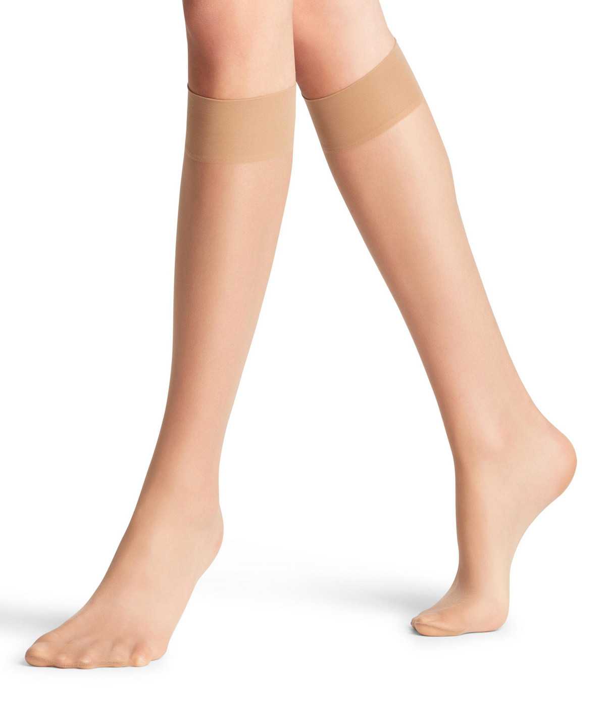 Falke Seidenglatt 15 DEN Knee-high Socks Socken Damen Beige | 7312596-GI