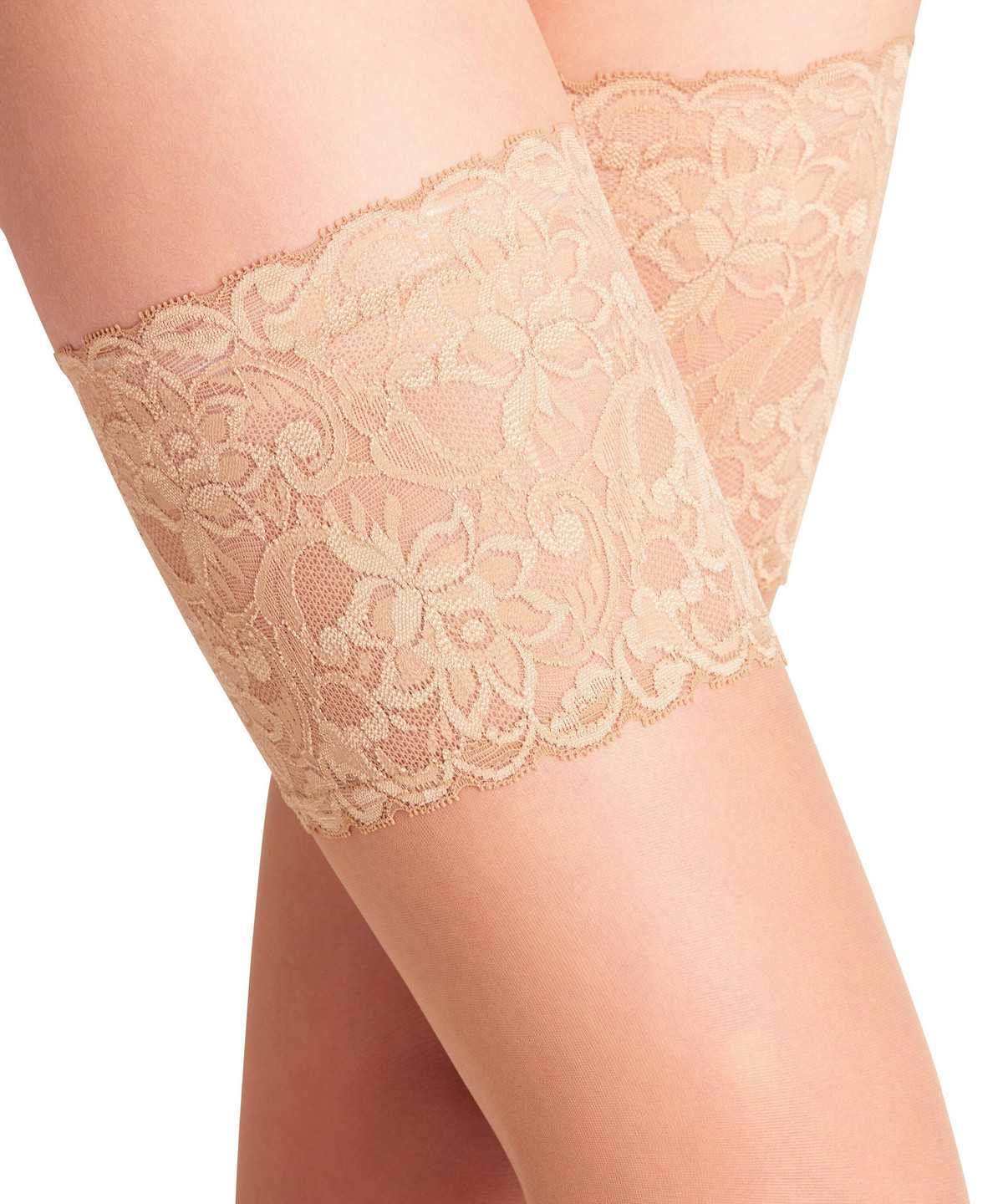 Falke Seidenglatt 15 DEN Stay-ups Thigh Highs Damen Beige | 8593071-XO