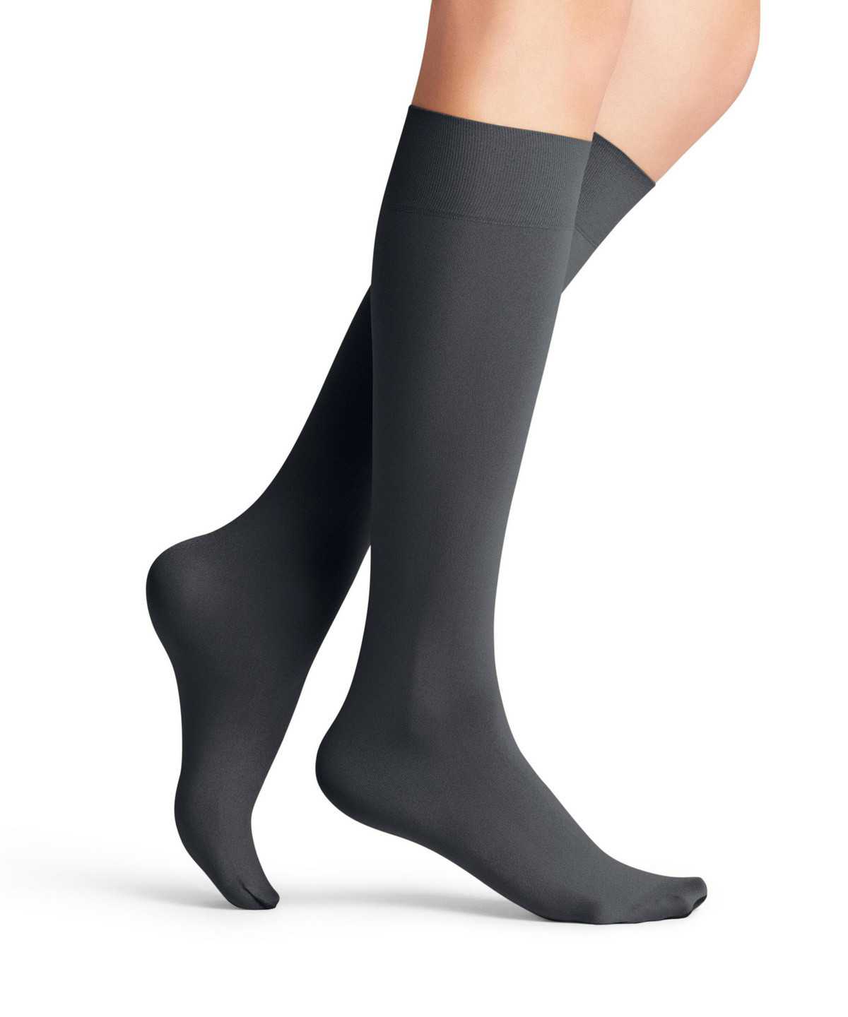 Falke Seidenglatt 40 DEN Knee-high Socks Socken Damen Grau | 5391478-BM