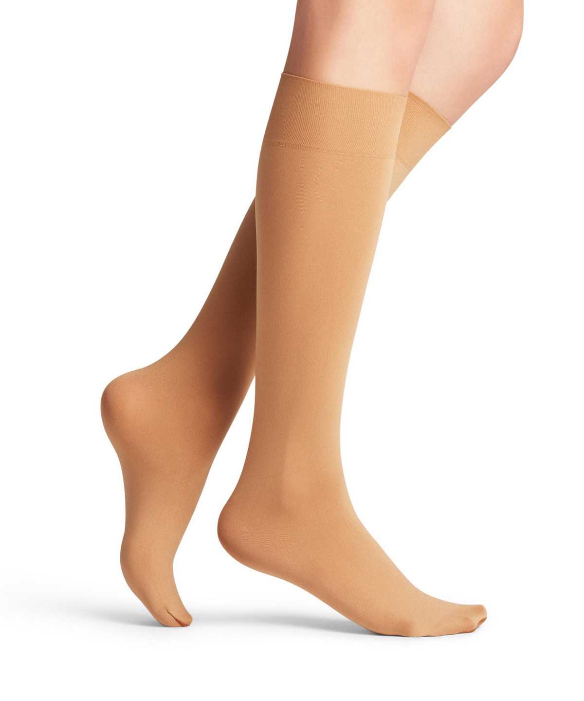 Falke Seidenglatt 40 DEN Knee-high Socks Socken Damen Beige | 0365487-OU