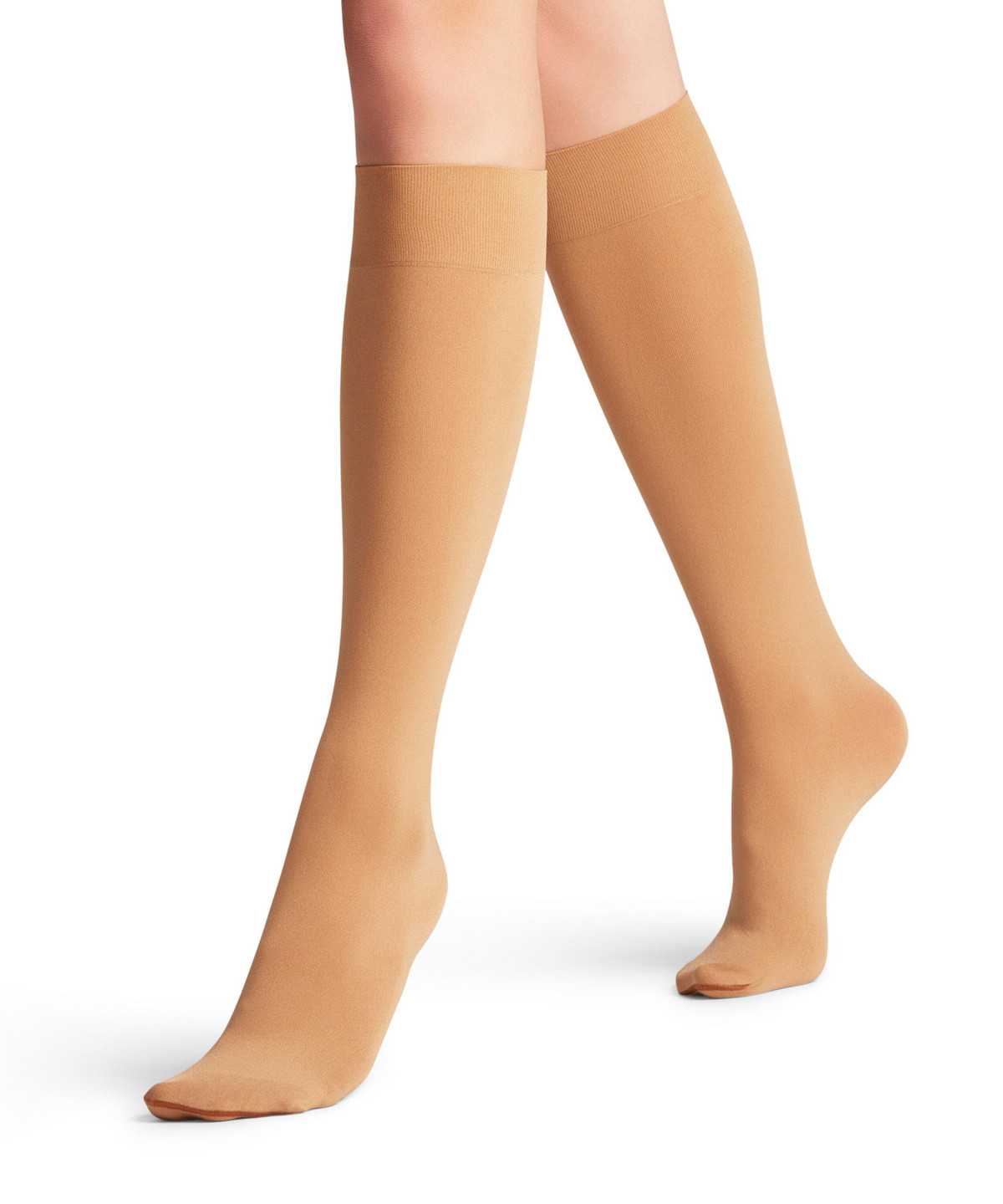 Falke Seidenglatt 40 DEN Knee-high Socks Socken Damen Beige | 0365487-OU