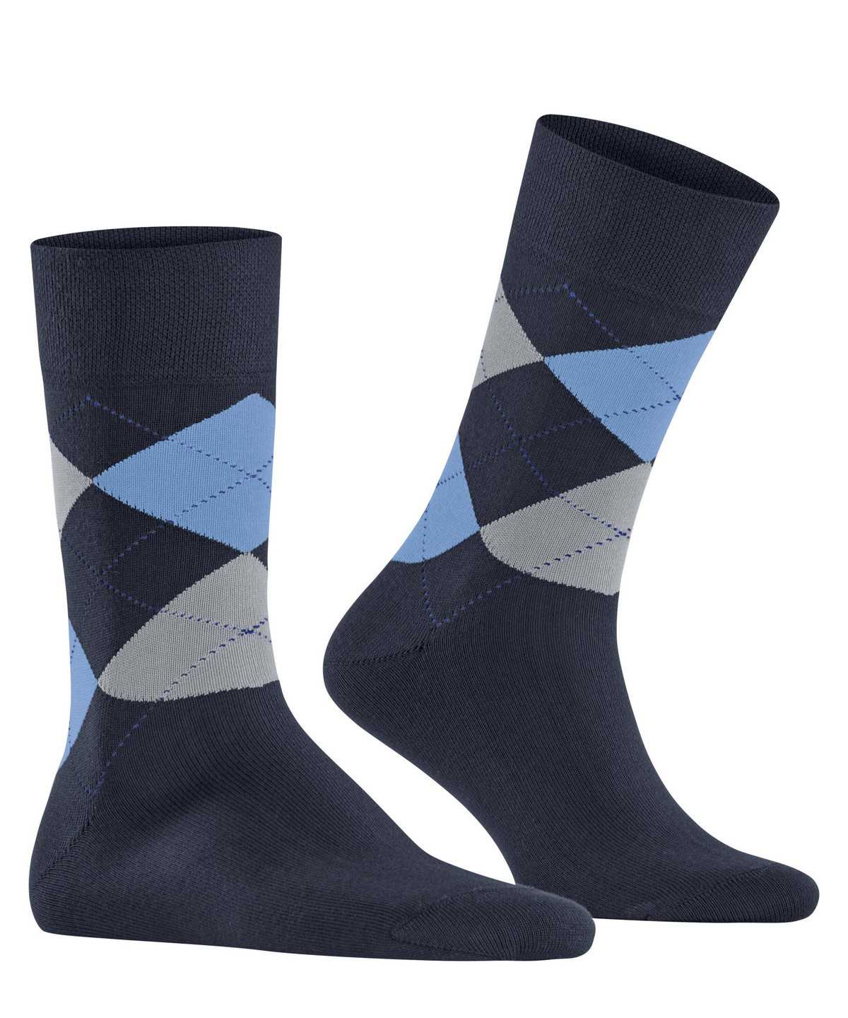 Falke Sensitive Argyle Socks Socken Herren Blau | 8601234-RT