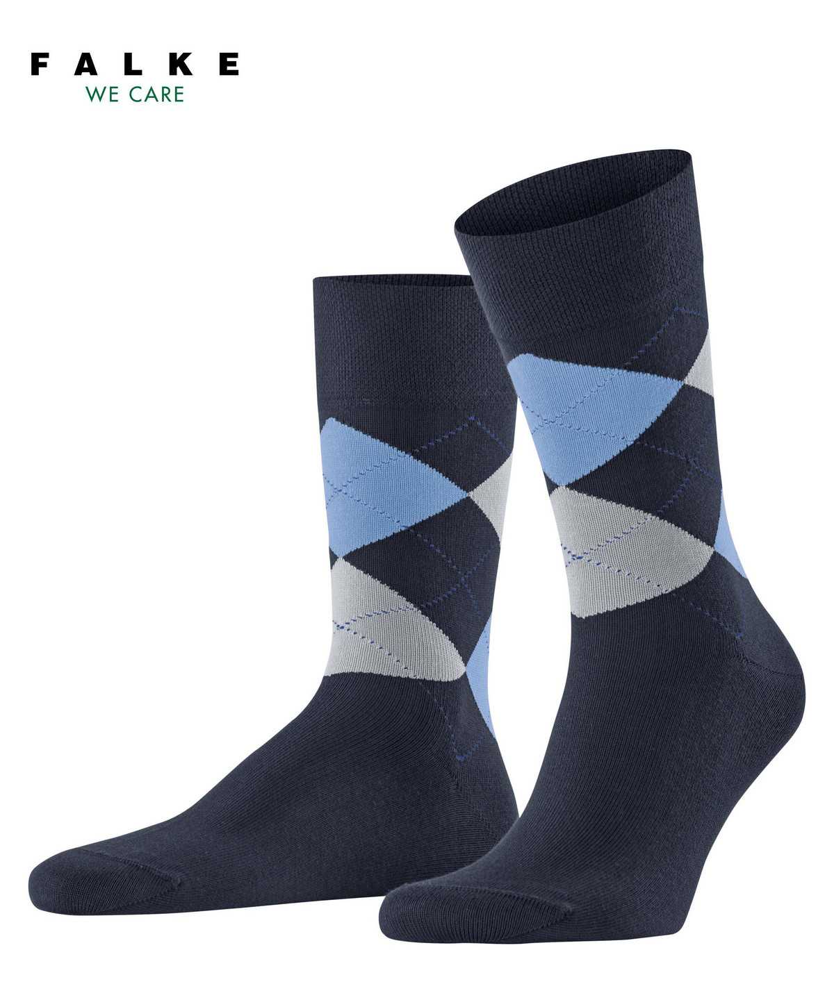 Falke Sensitive Argyle Socks Socken Herren Blau | 8601234-RT