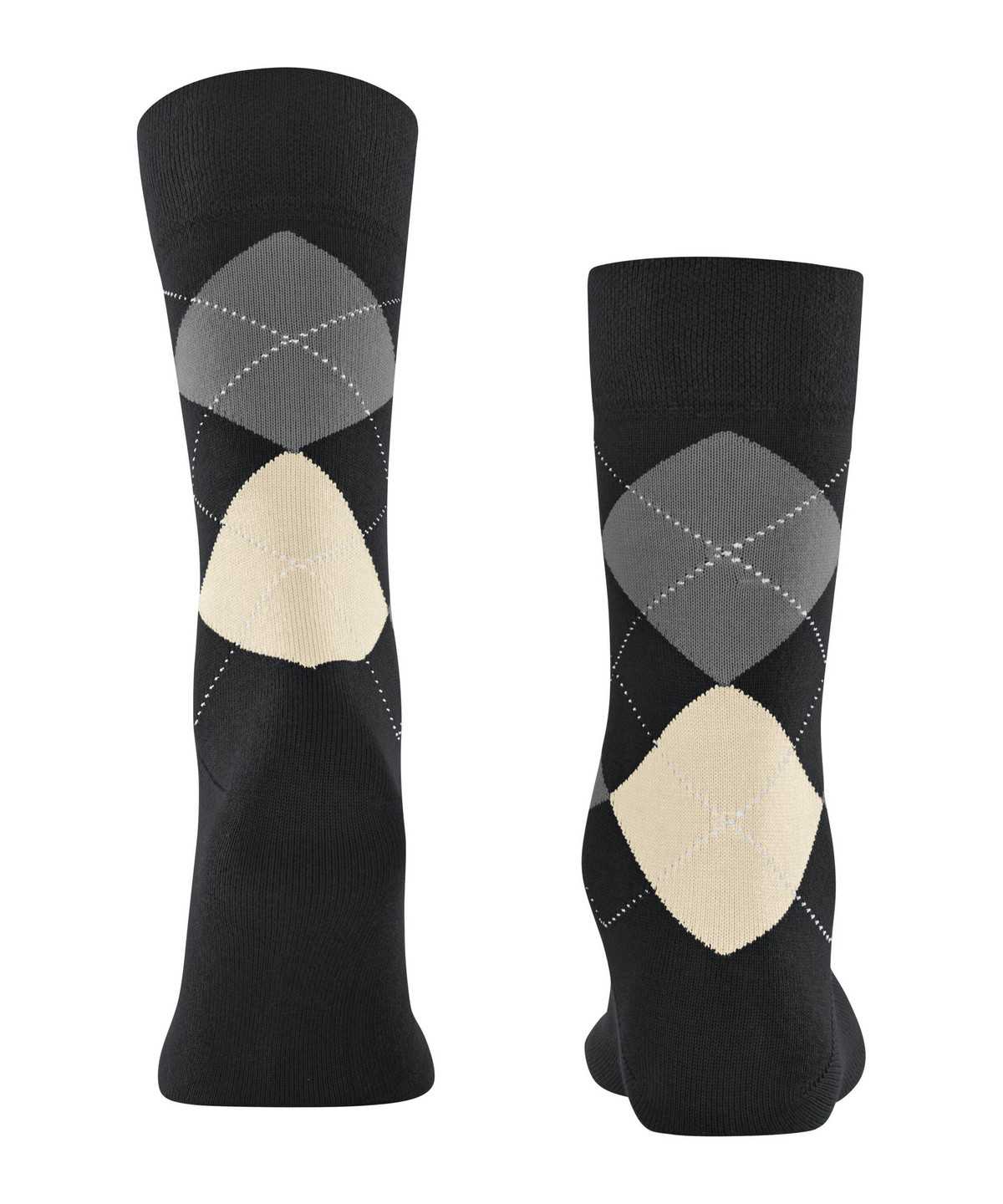 Falke Sensitive Argyle Socks Socken Herren Schwarz | 9486037-LF